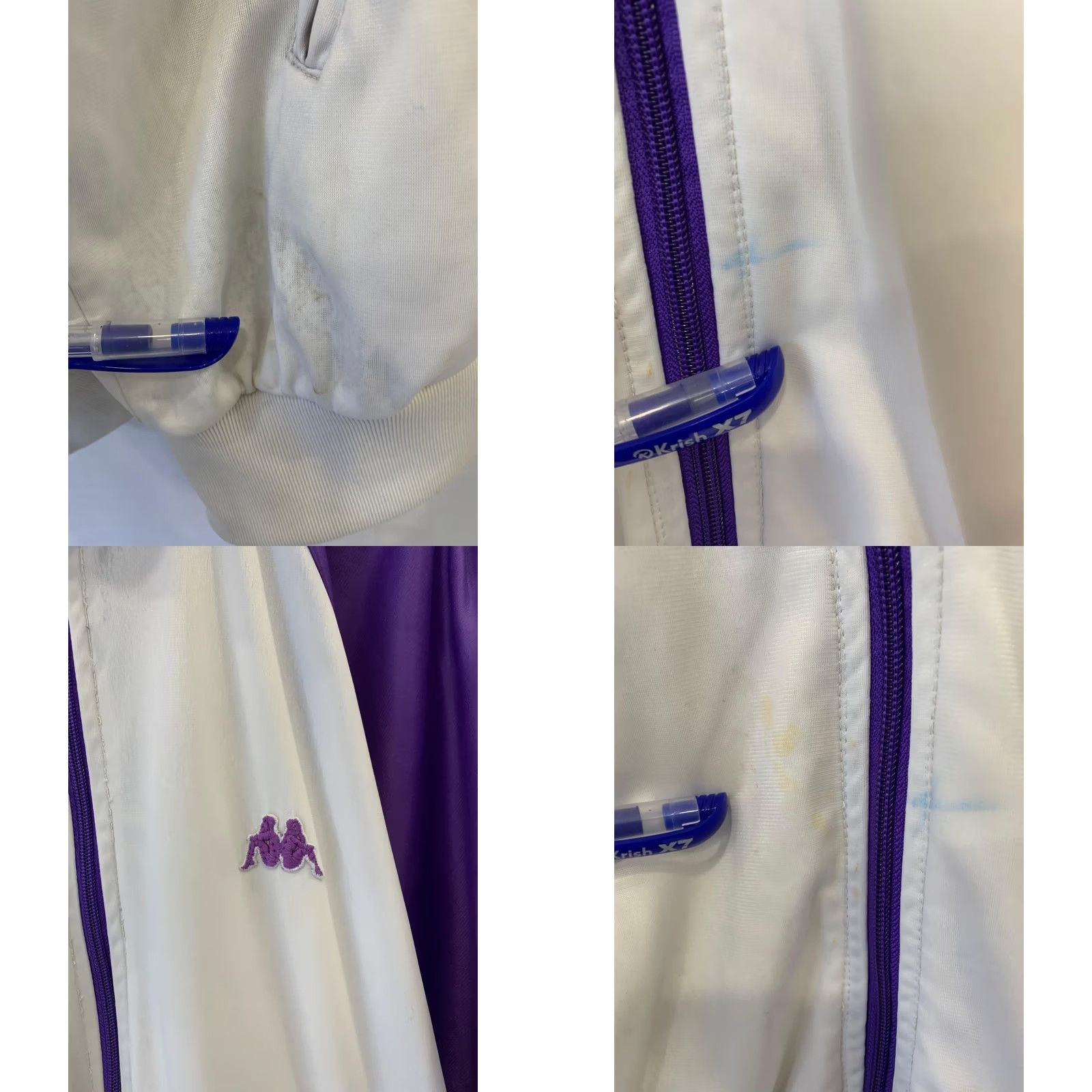 Kappa VINTAGE Kappa Track Jacket Adult L White 80s Omini Logo Tape Italy Purple 90s Theme Mer Size US L / EU 52-54 / 3 - 9 Thumbnail