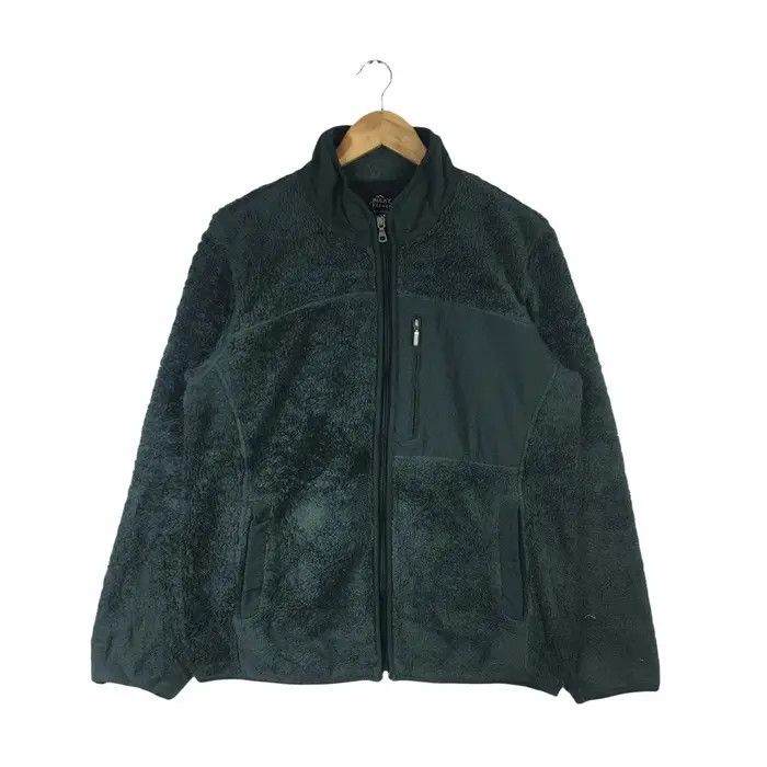 Uniqlo Vtg UNIQLO BULKY FLEECE Green Sherpa Jacket Sweater Outdoor Size XL / US 12-14 / IT 48-50 - 1 Thumbnail