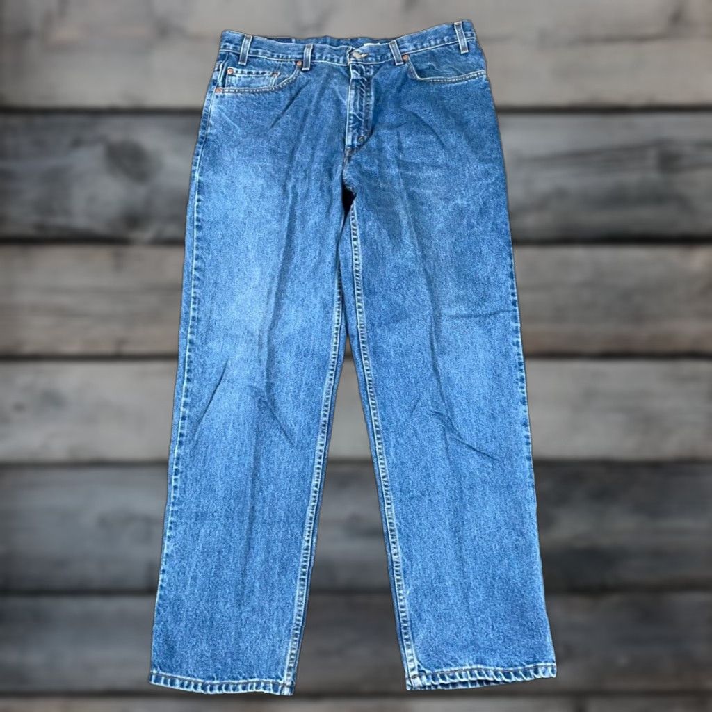 Levi's VINTAGE Levi's 550 Jeans Mens 550 Relaxed Fit 36 x 31.5 Blue Denim Tapered 90s Grunge Retro Hipster Classic X Size US 38 / EU 54 - 1 Thumbnail
