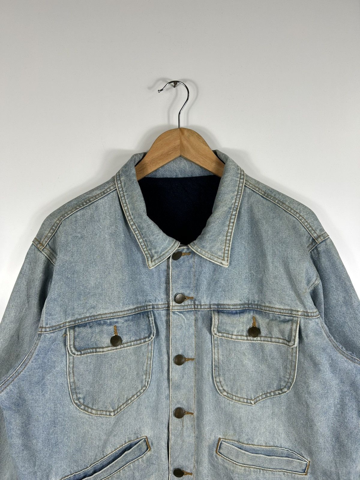 Japanese Brand × Vintage ⚡️Vintage Denim Button Chore Jacket Size US L / EU 52-54 / 3 - 4 Thumbnail