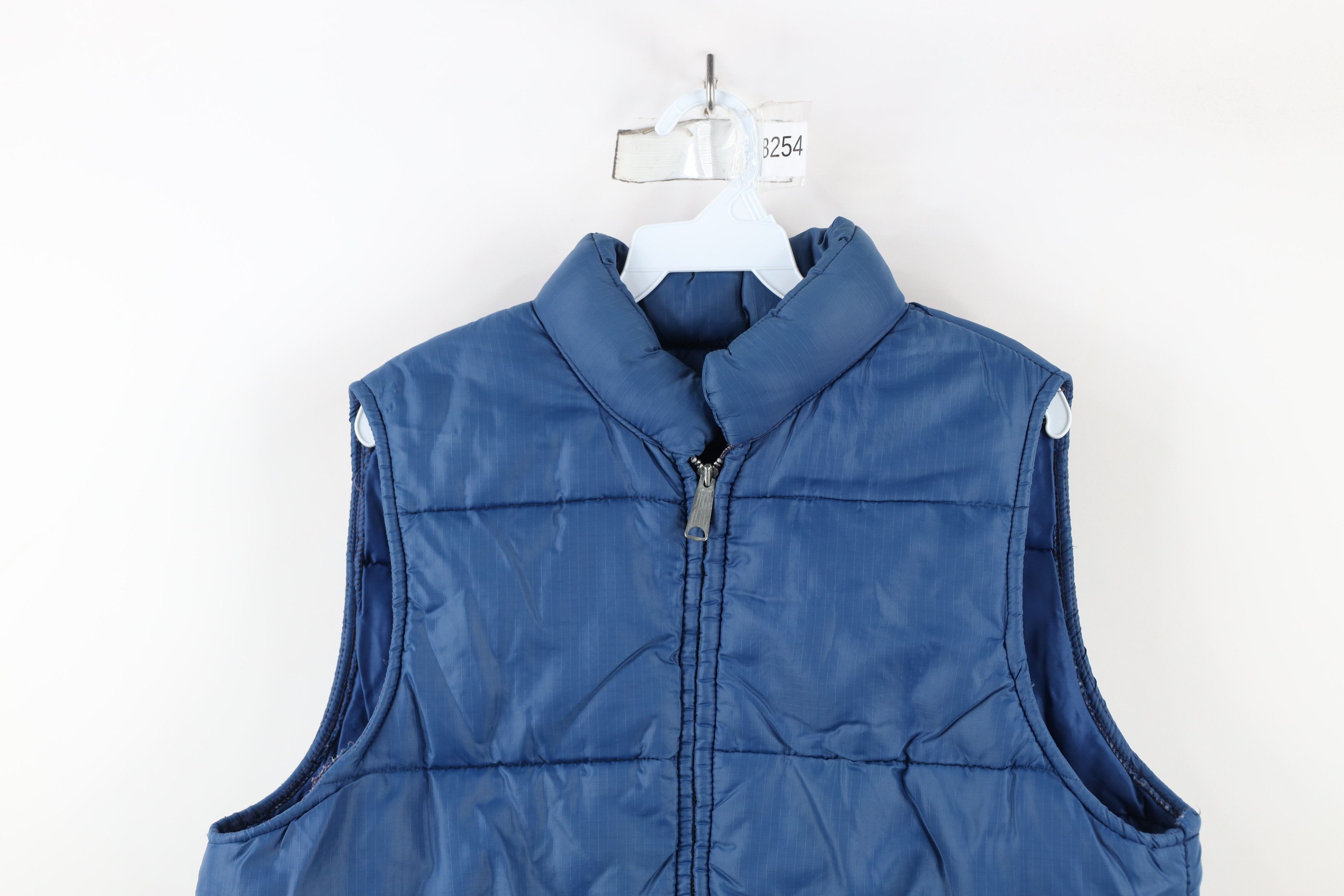 Vintage Vintage 70s Streetwear Boxy Fit Puffer Vest Jacket Blue Size US S / EU 44-46 / 1 - 2 Thumbnail