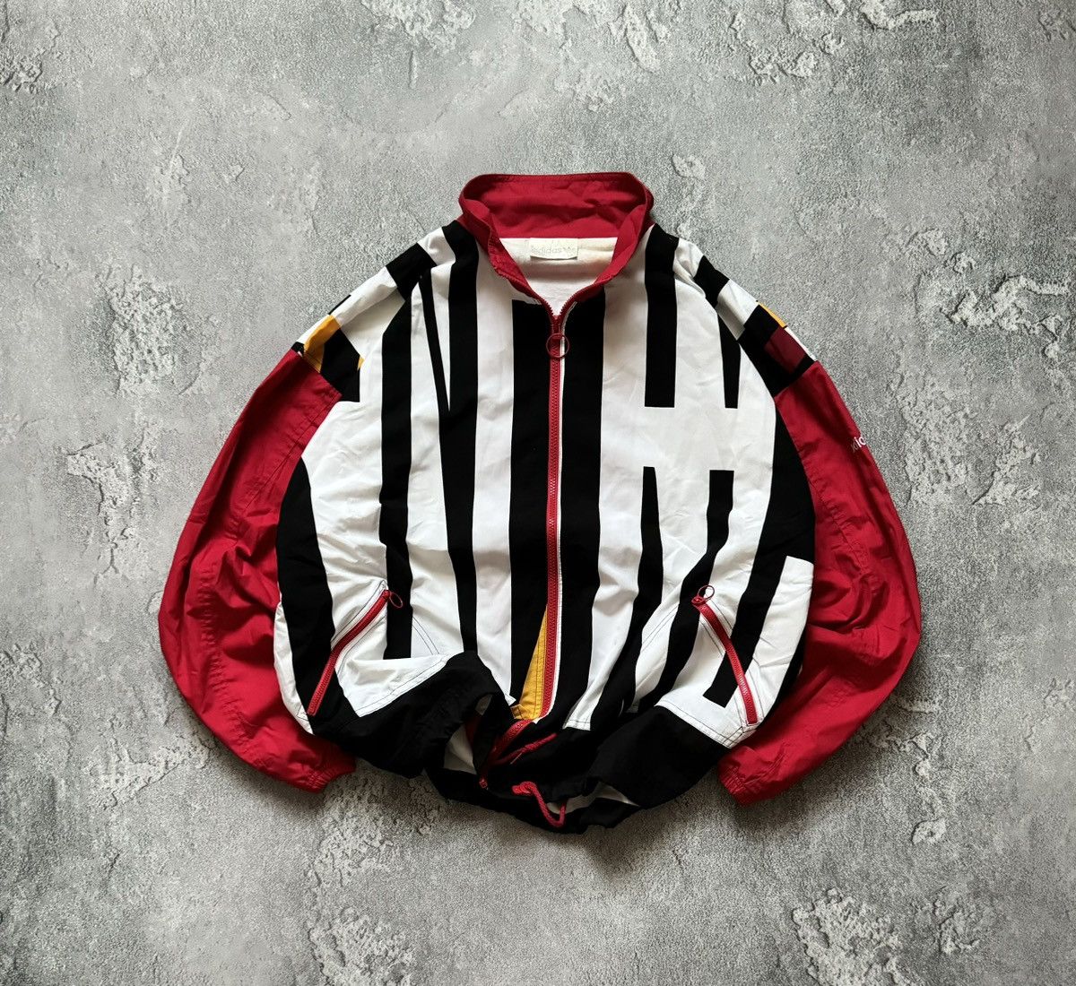 Adidas × Vintage Adidas M all printed multicolour zip bomber olympic jacket Size US M / EU 48-50 / 2 - 4 Thumbnail