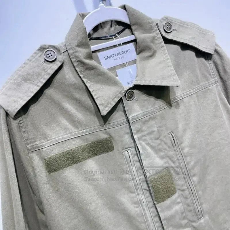 Yves Saint Laurent Saint Laurent Green Cotton Women's Jacket . Size M / US 6-8 / IT 42-44 - 6 Thumbnail