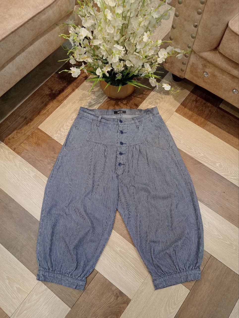 Issey Miyake NE-NET ISSEY MIYAKE HICKORY DENIM BALLOON PANTS - SIZE 2 Size US 30 / EU 46 - 1 Thumbnail