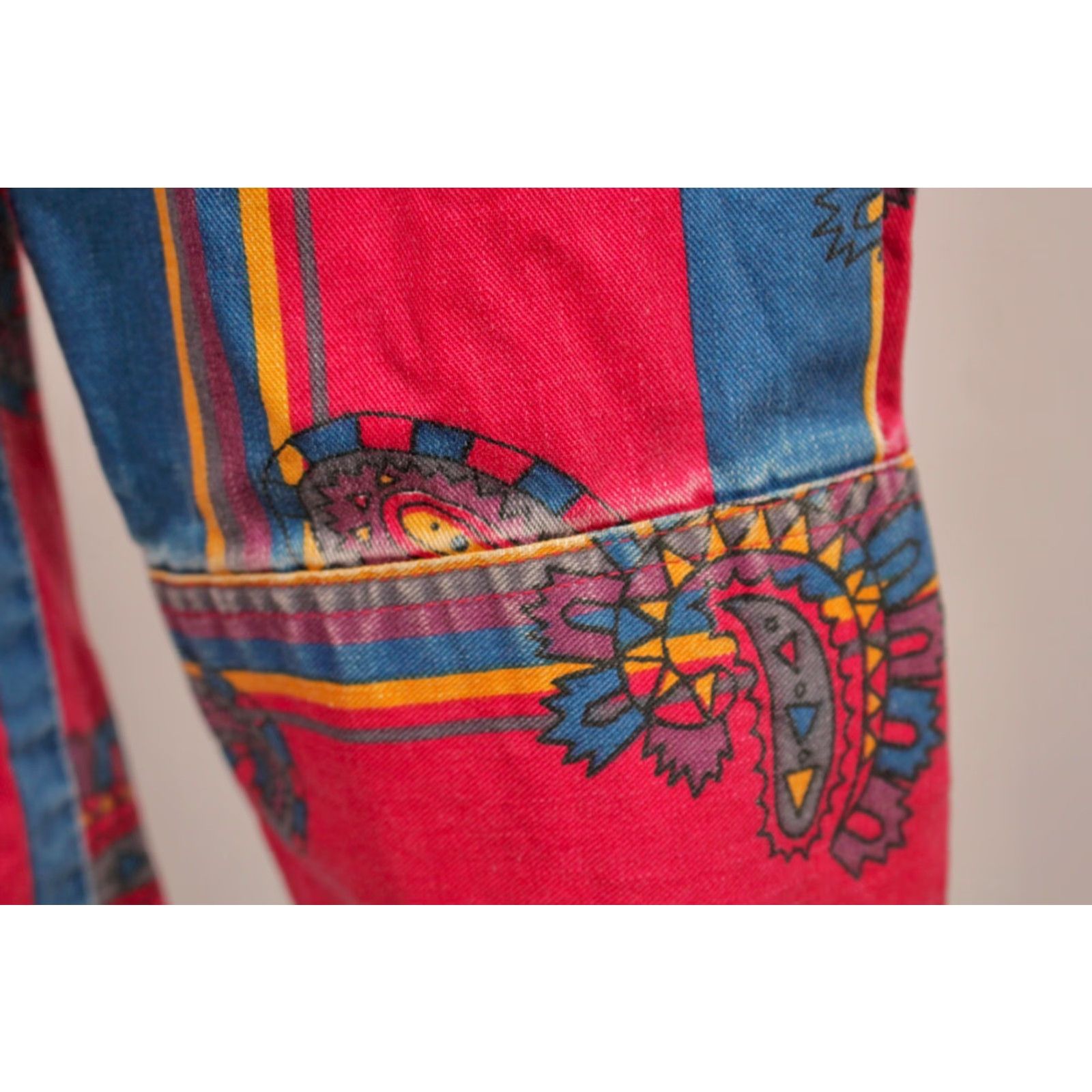 Wrangler VINTAGE Wrangler Western Shirt Mens 33 Red Blue Paisley 90s Shirt Wrangler 1990s"" Size US XS / EU 42 / 0 - 6 Thumbnail