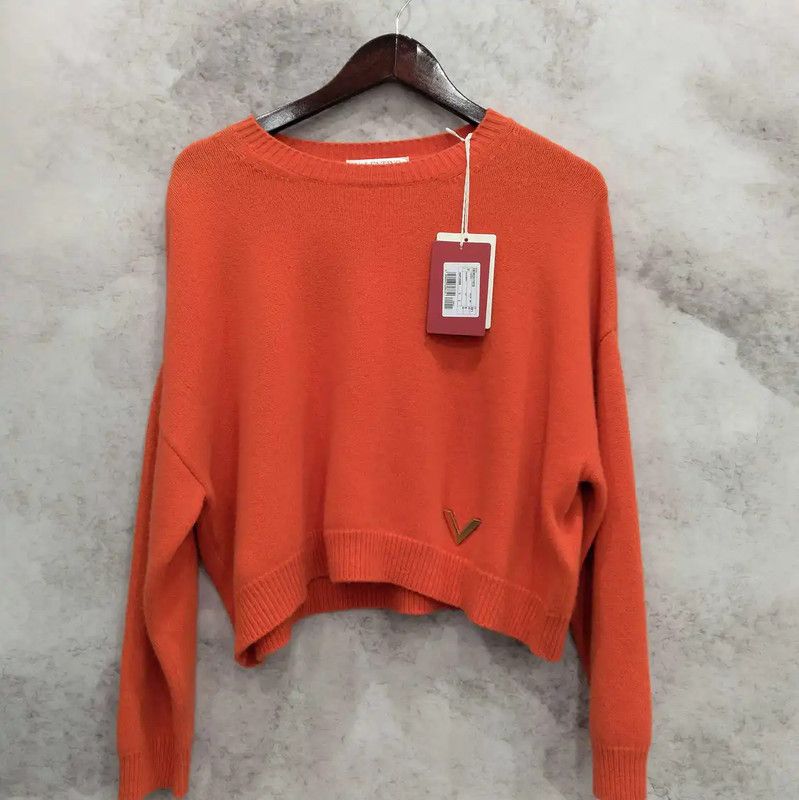 Valentino Valentino Winter Orange Wool Pullover Sweater 0089 Size S / US 4 / IT 40 - 1 Thumbnail