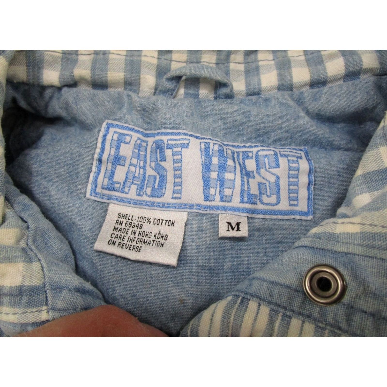 Vintage VINTAGE East West Denim Jacket Womens M 90s Streetwear Blue 90s Casual Jacket Mens Womens Girls? Size 32" / US 10 / IT 46 - 3 Thumbnail