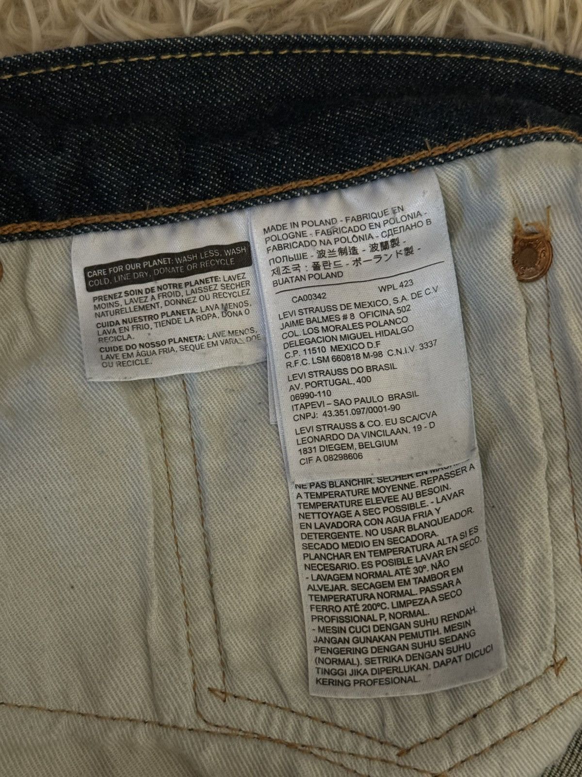 Levi's Vintage Clothing Mens Levi's 501 Dark Blue Denim Jeans Size US 38 / EU 54 - 5 Thumbnail