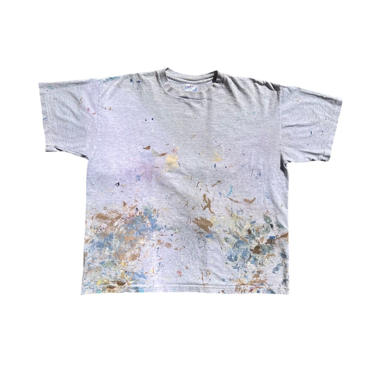 Vintage Thrashed Paint Splattered T-Shirt XL (25 x 27)