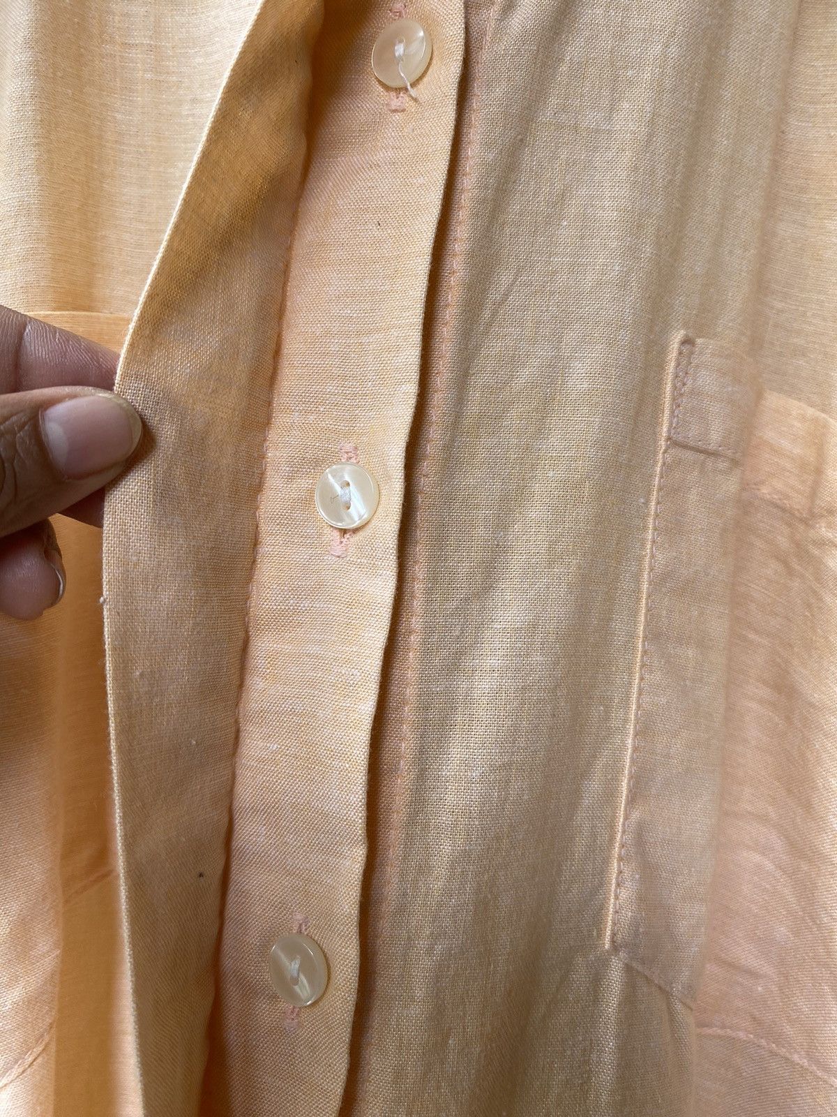 Designer NORMA KAMALI Vintage Peach Button-Up Shirt Size US XL / EU 56 / 4 - 18 Thumbnail