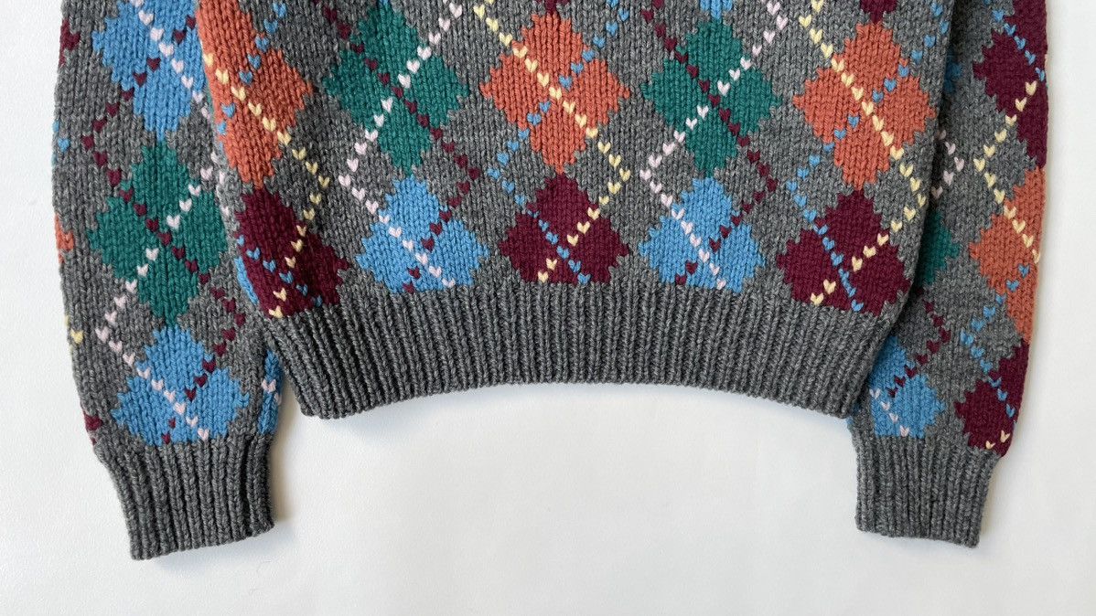 Comme des Garcons Multicoloured Heart Argyle Patterned Sweater Size S / US 4 / IT 40 - 13 Thumbnail