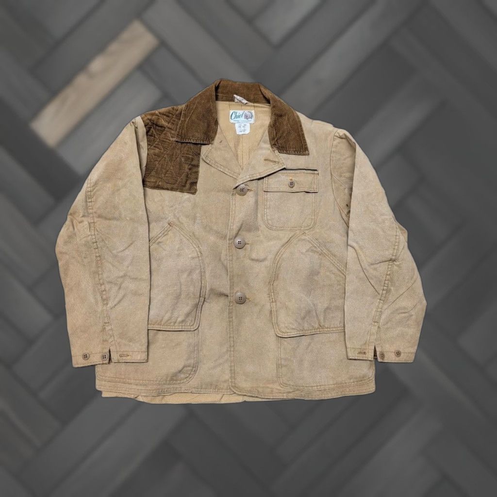 Carhartt VINTAGE hunting jacket Chief duck cotton canvas coat 38 brown Men XS Chest 38 in Short boxy fit 1960s corduroy collar jacket Men Size US S / EU 44-46 / 1 - 1 Thumbnail