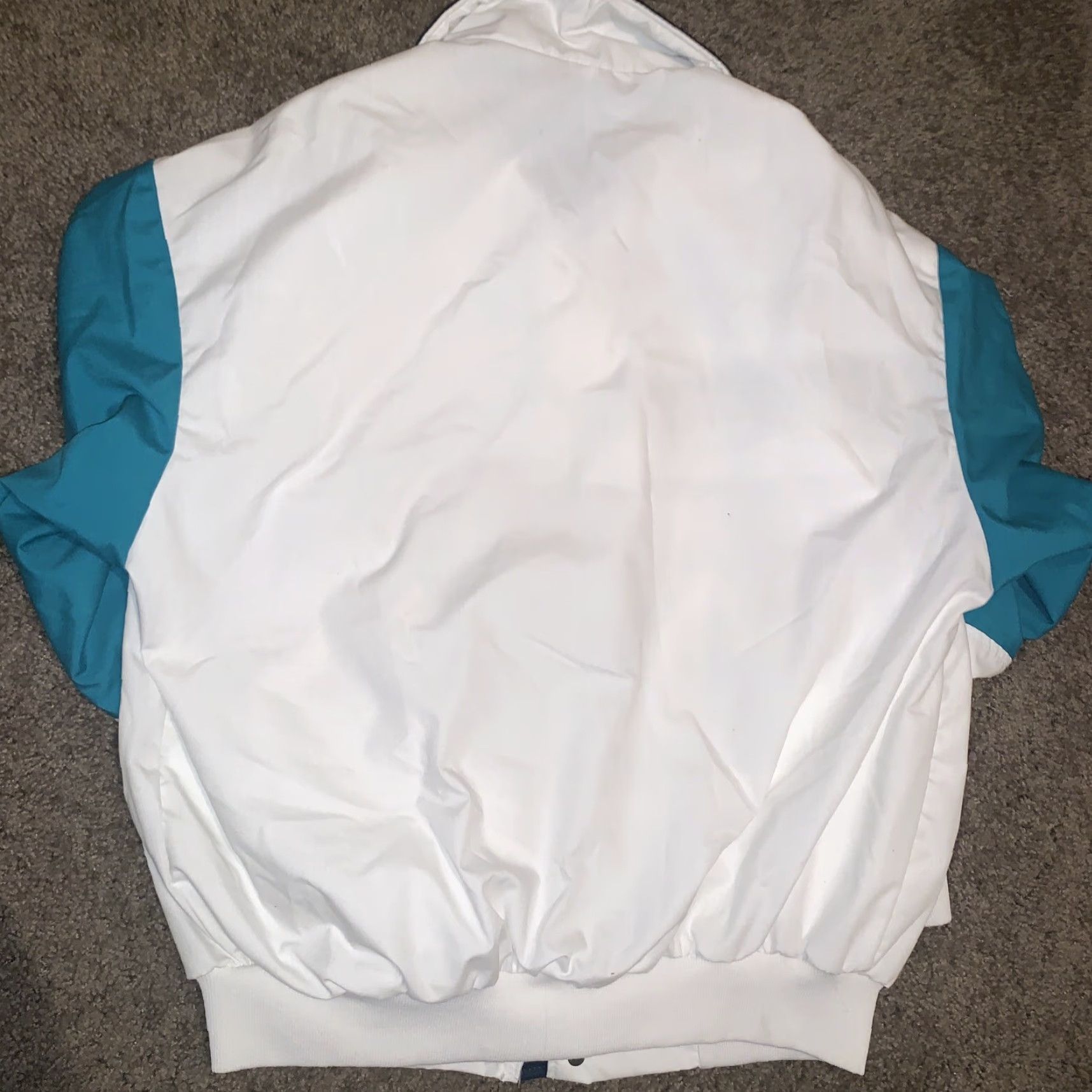 VINTAGE Dunbrooke NAPA Bomber Jacket Made In USA Full Zip L White Satin Lined Men Jacket USA Vintage Bomber Theme 70s 80s