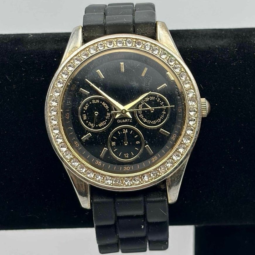 Other Black & Gold Retro Men’s Watch Size ONE SIZE - 1 Thumbnail