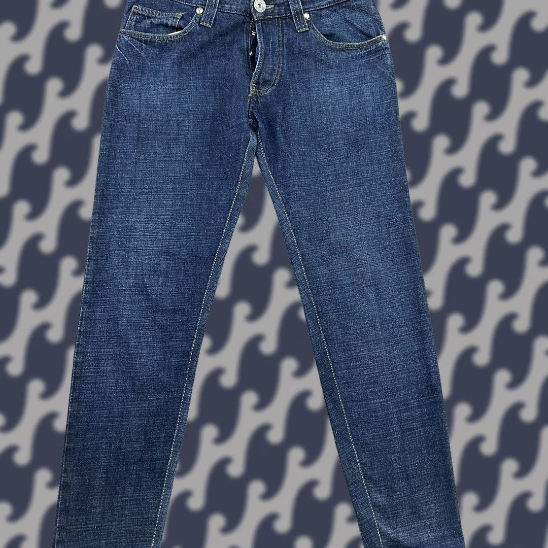 Emporio Armani Emporio Armani Mens Jeans Size 32 Straight Blue Denim Button Fly Slim Fit Size US 32 / EU 48 - 1 Thumbnail
