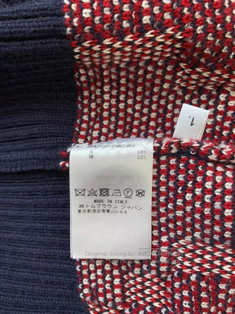 Thom Browne Thom Browne Red Houndstooth Sweater Size US S / EU 44-46 / 1 - 5 Thumbnail