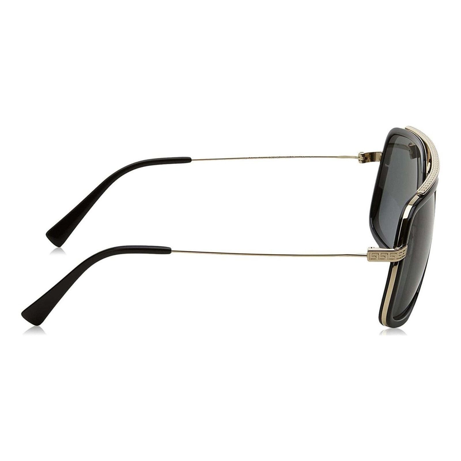 Versace Versace Greca Monogram Logo Pale Gold Black Sunglasses Size ONE SIZE - 4 Thumbnail