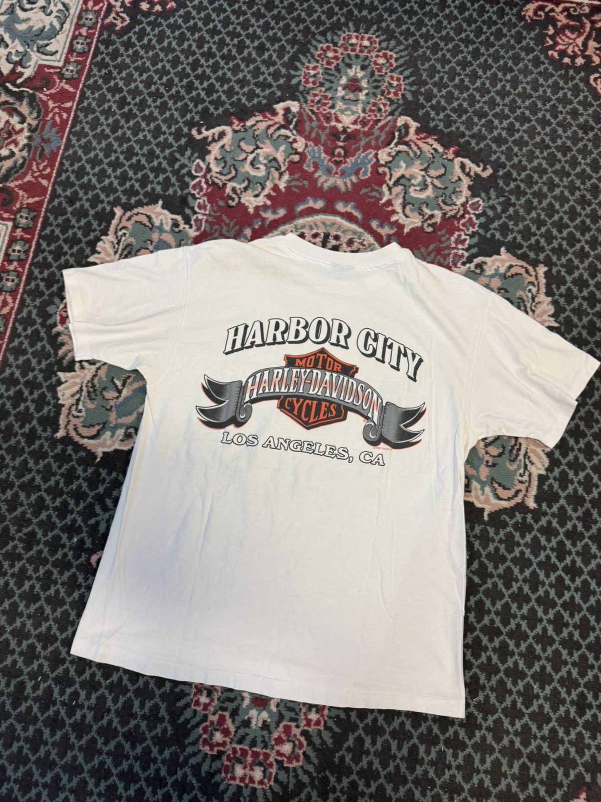 Harley Davidson Vintage 80s 90s Harley Davidson American Pride Los Angeles Size US L / EU 52-54 / 3 - 14 Thumbnail