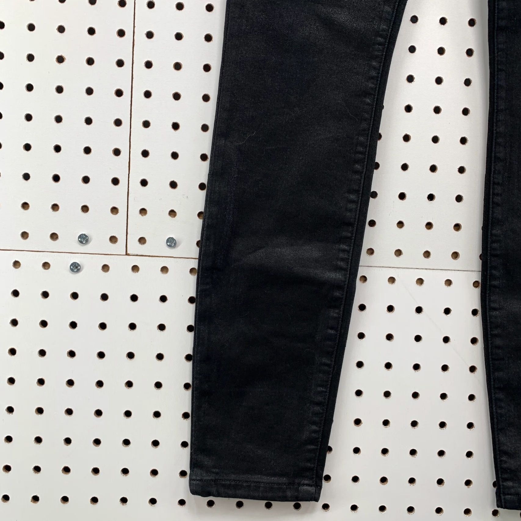 Denime VINTAGE Henry & Belle Black Denim Jeans Super Skinny Ankle Shiny Womens Size 24 22x28.5 Size 42" / US 20 - 2 Thumbnail