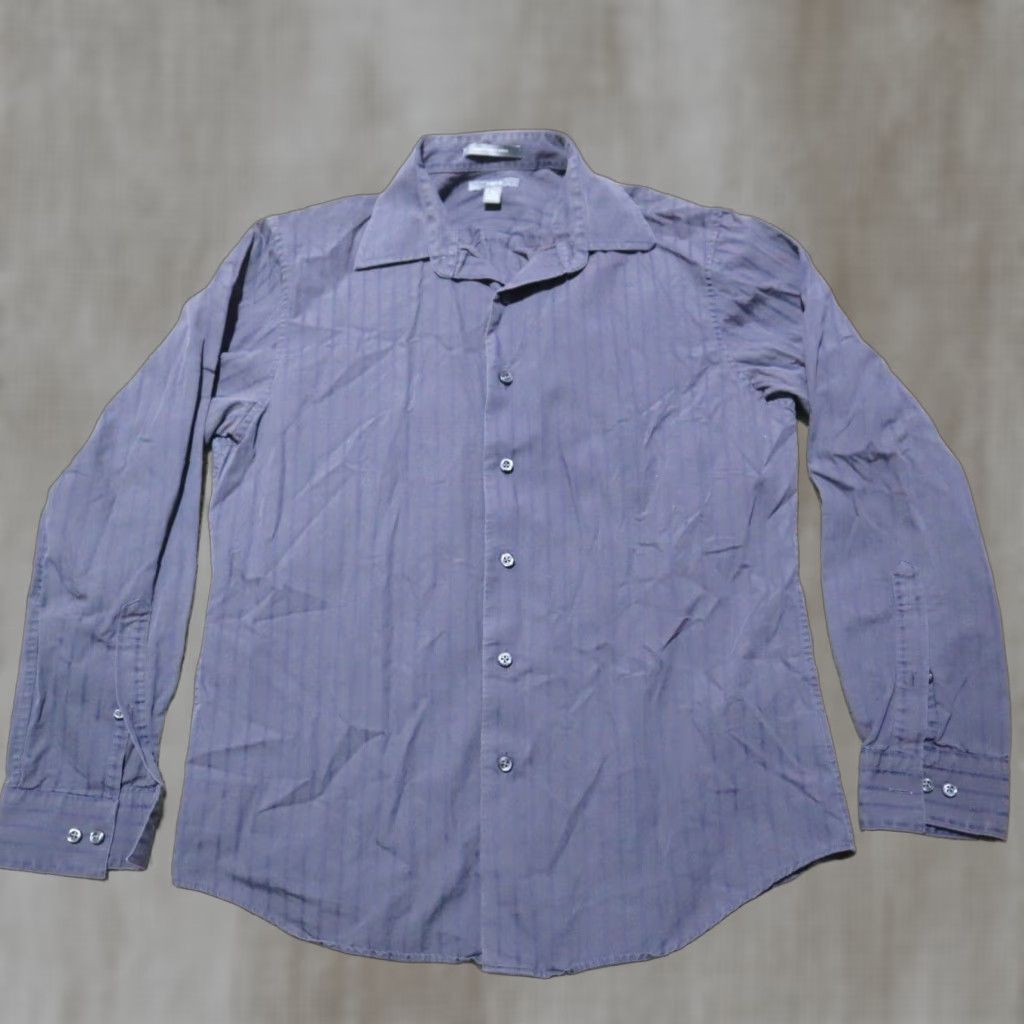 Apt. 9 Apt. 9 Shirt Button-Up Men M Black Striped Long Sleeve Classic Size US M / EU 48-50 / 2 - 1 Thumbnail