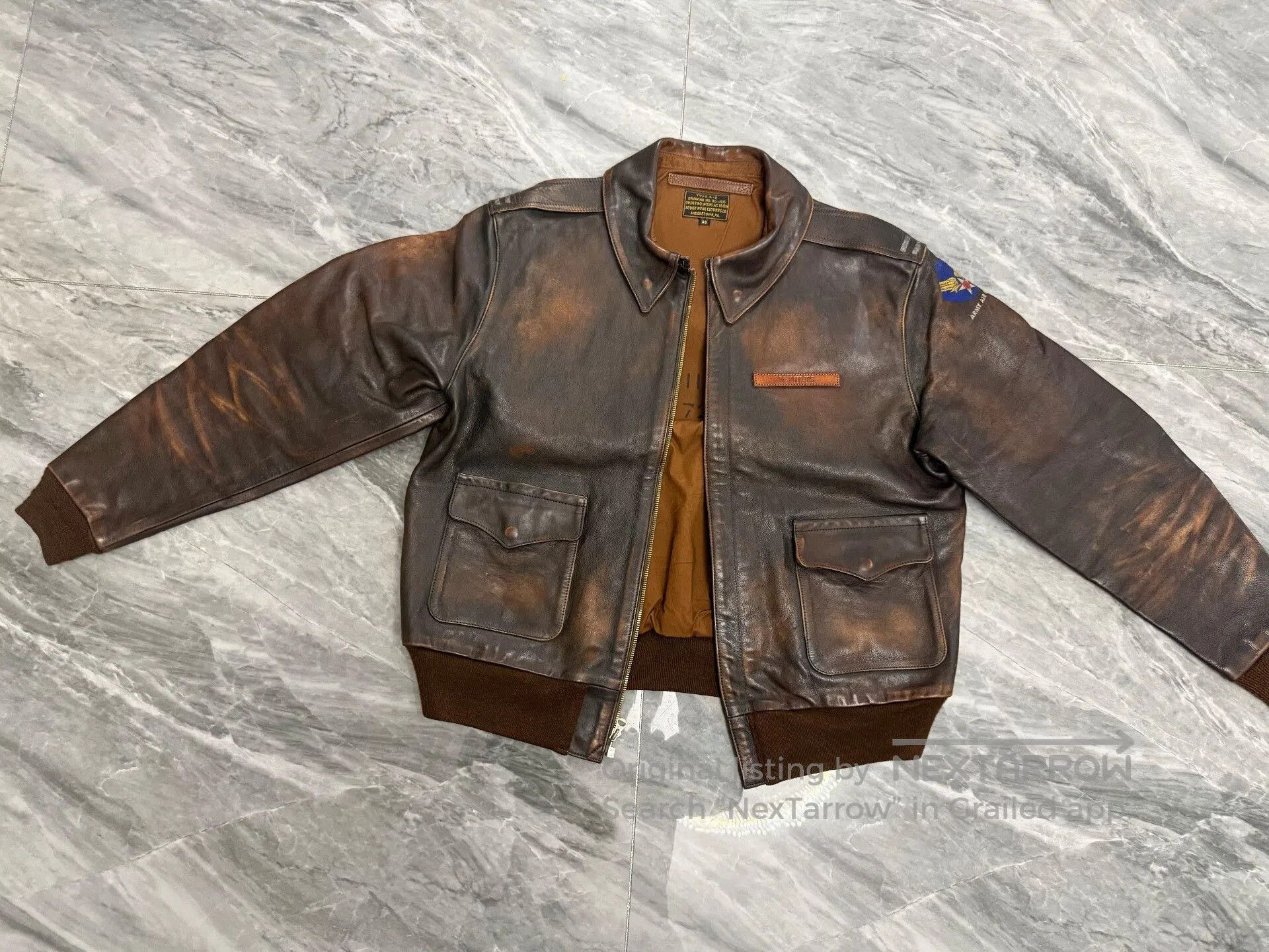Eastman Leather Clothing Eastman Leather A2 Horsehide Jacket 46. Size US S / EU 44-46 / 1 - 1 Thumbnail