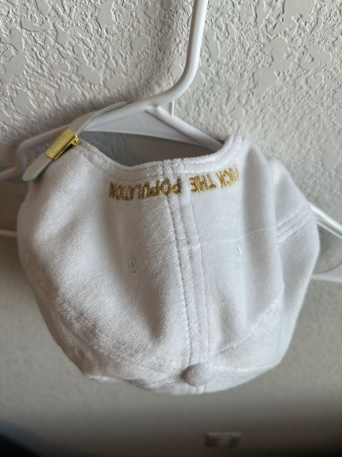 Fuck The Population White 10 yr anniversary velvet FTP hat Size ONE SIZE - 2 Thumbnail