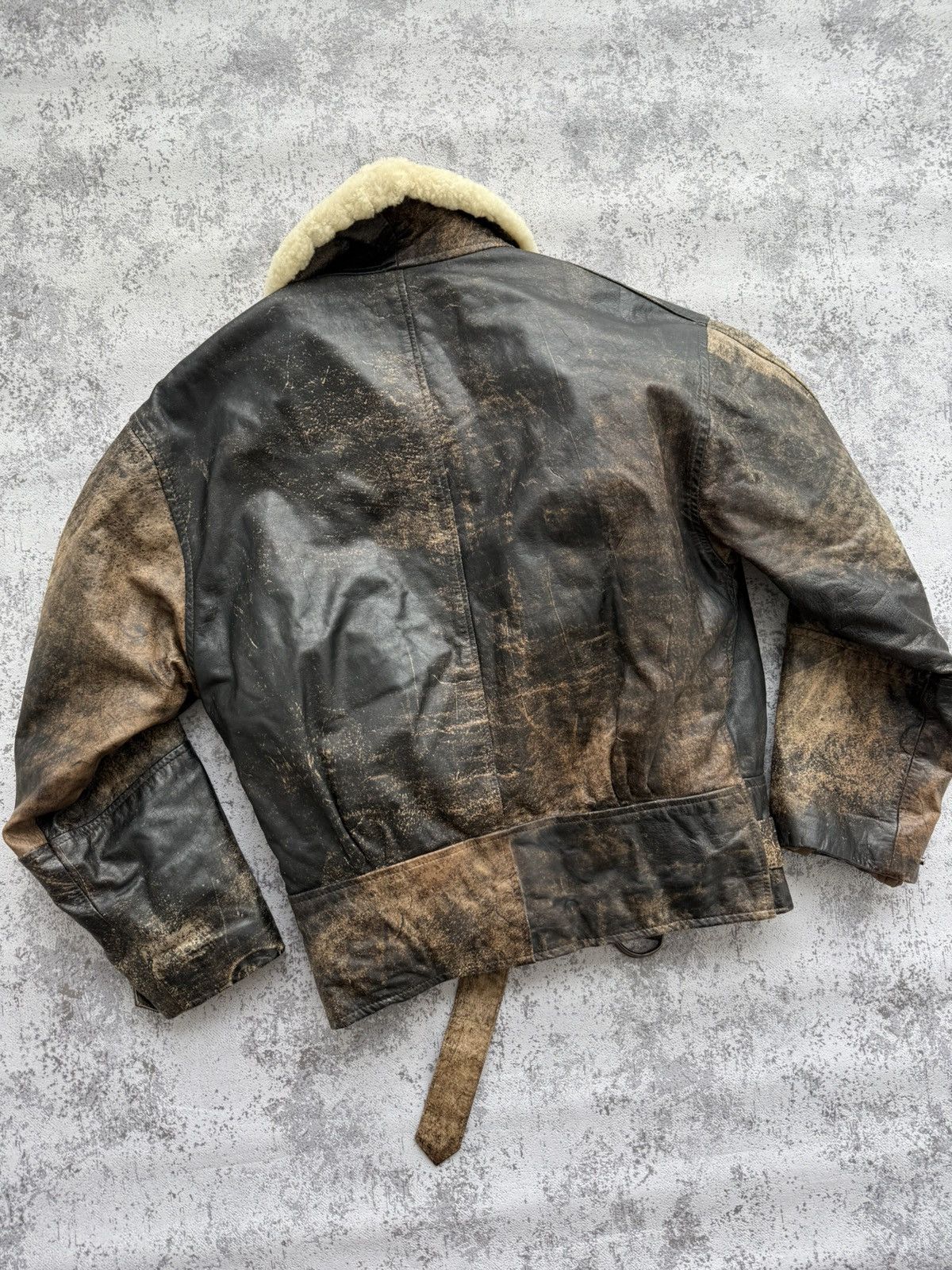 Vintage Rare Club UK Vintage Shearling Leather Jacket Size US M / EU 48-50 / 2 - 3 Thumbnail