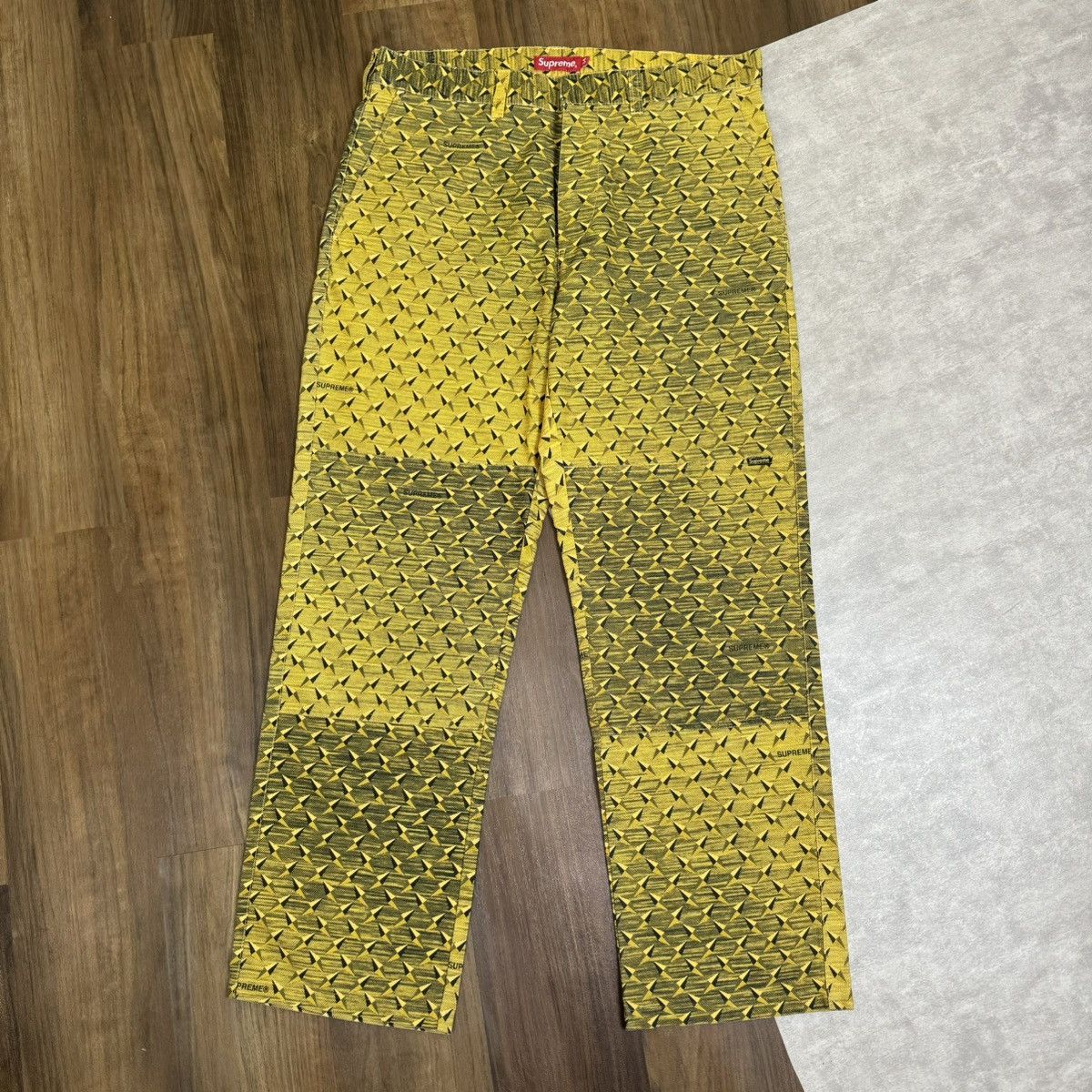 Supreme SUPREME - Diamond Plate Work Double Knee Pants | Grailed