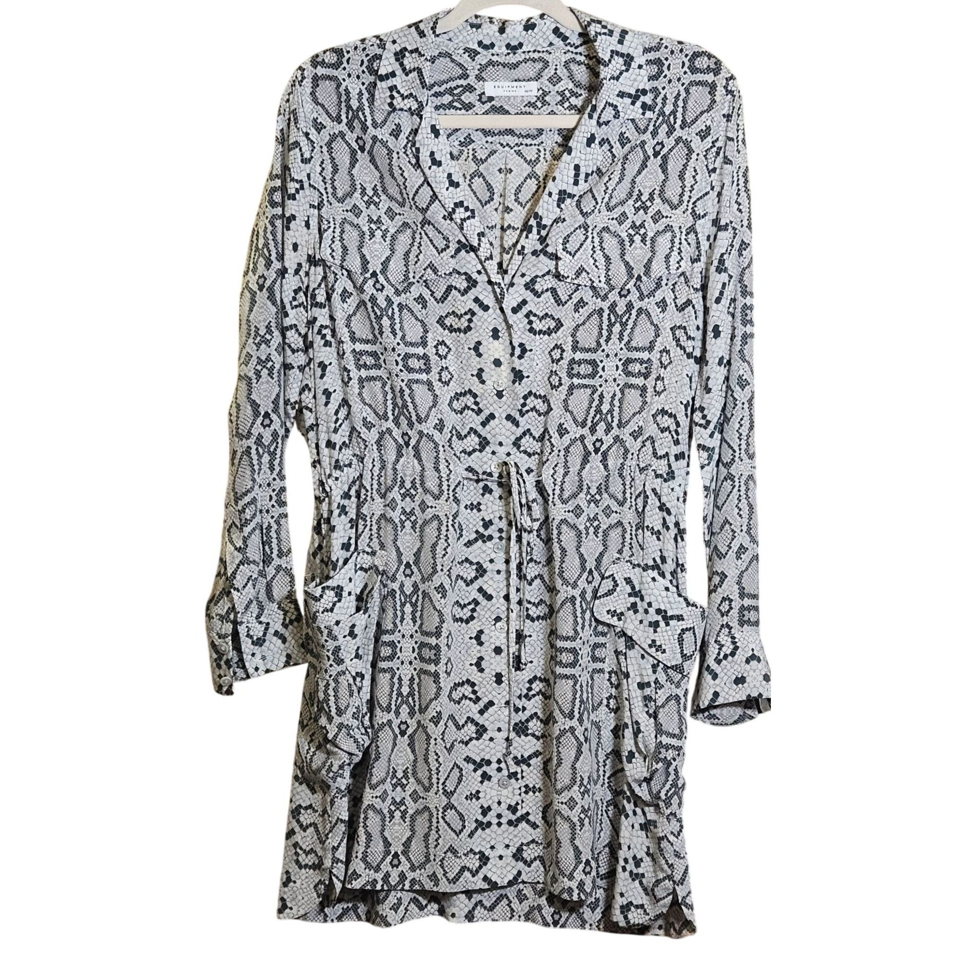Equipment Equipment Femme Silk Snake Print Shirt Dress XS Quiet Luxury Size XS / US 0-2 / IT 36-38 - 2 Thumbnail