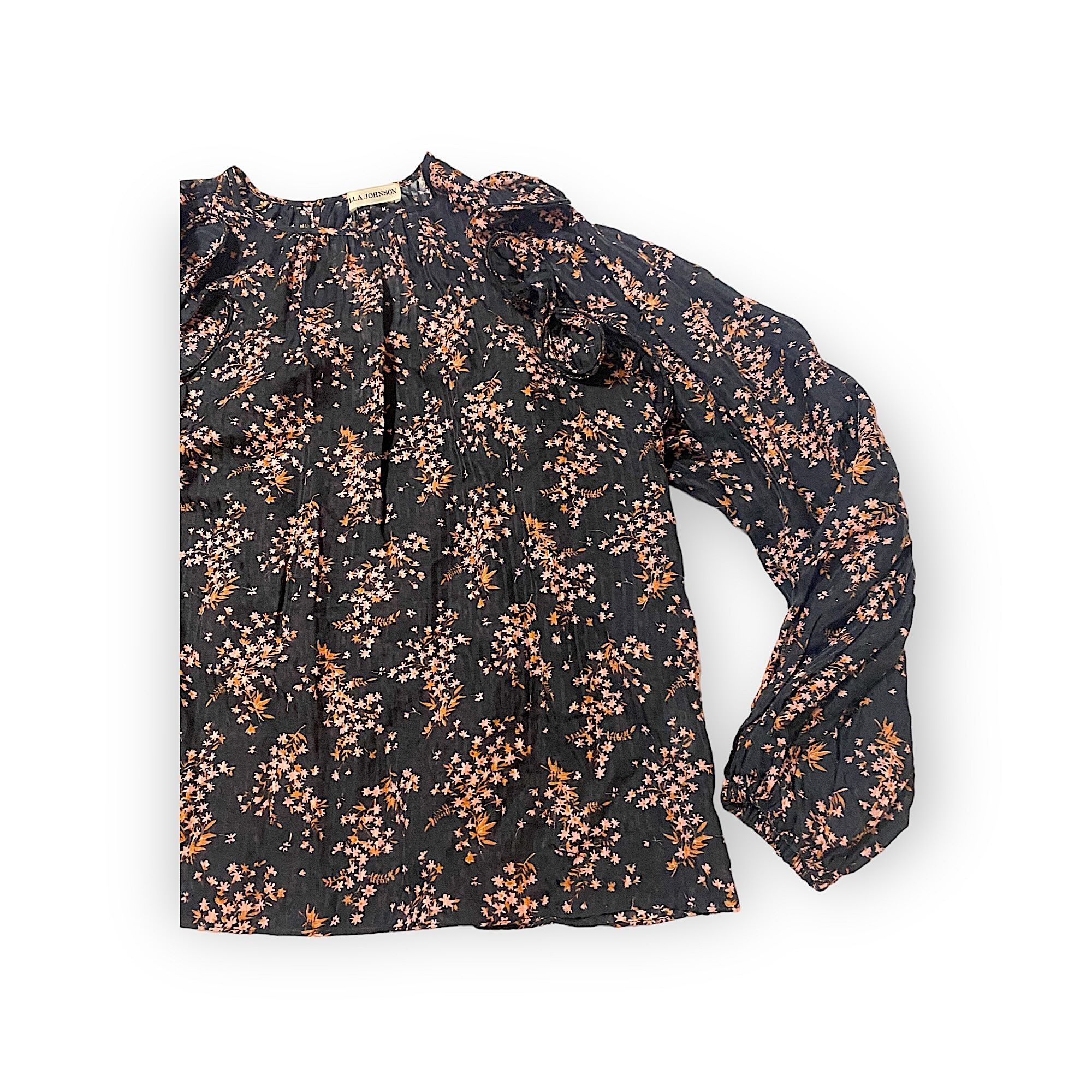 Ulla Johnson Ulla Johnson Medine Floral Balloon Sleeve Blouse, Size 2, Je Size XS / US 0-2 / IT 36-38 - 8 Thumbnail