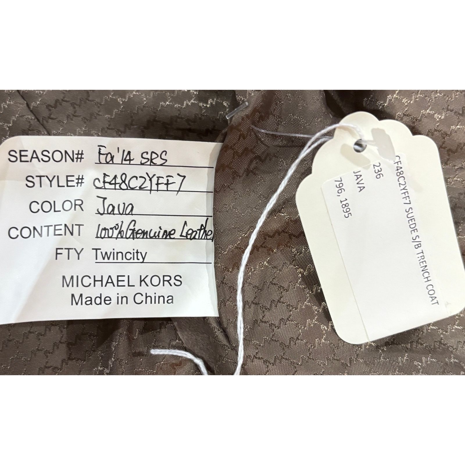 Michael Kors *R46 MICHAEL KORS Suede Trench Coat Faux Fur Collar Medium Size M / US 6-8 / IT 42-44 - 9 Thumbnail