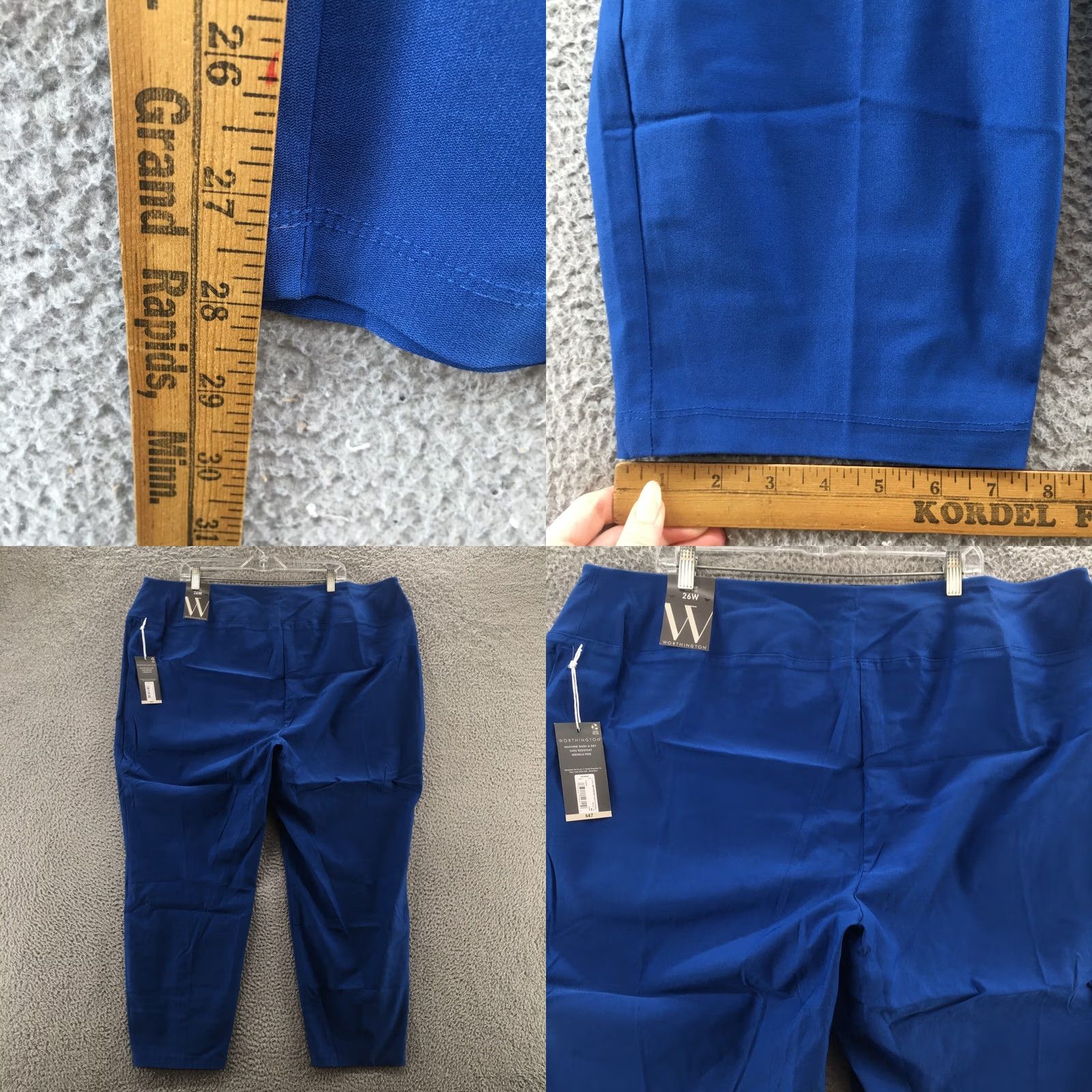 Worthington Worthington Skinny Pants Womens 26W Blue Flat Front Pull On NEW Pants Size 26" / US 2 / IT 38 - 8 Thumbnail