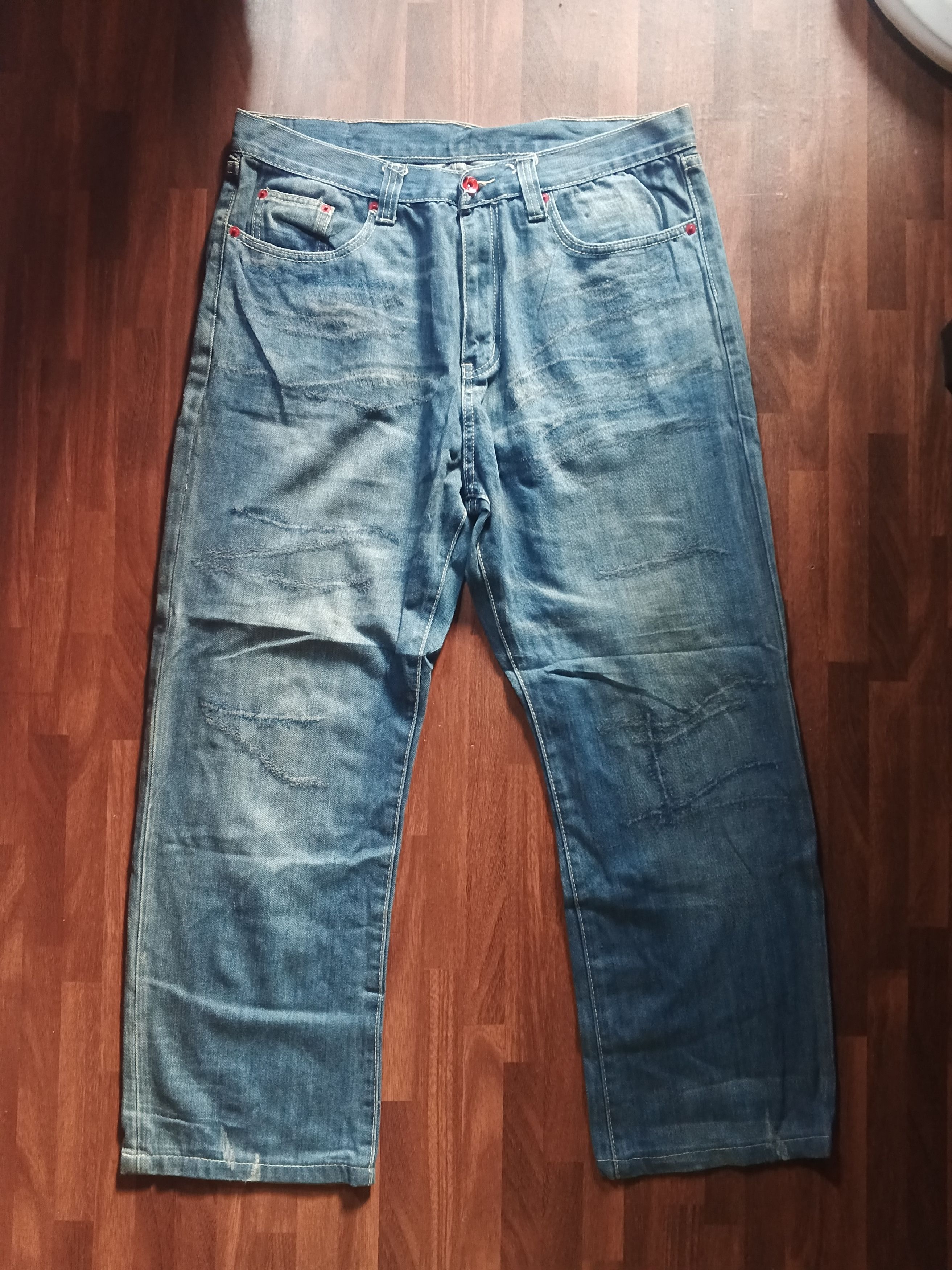 Karl Kani × Vintage Karl Kani Vintage Embroidery Skull Jeans Size US 36 / EU 52 - 2 Thumbnail