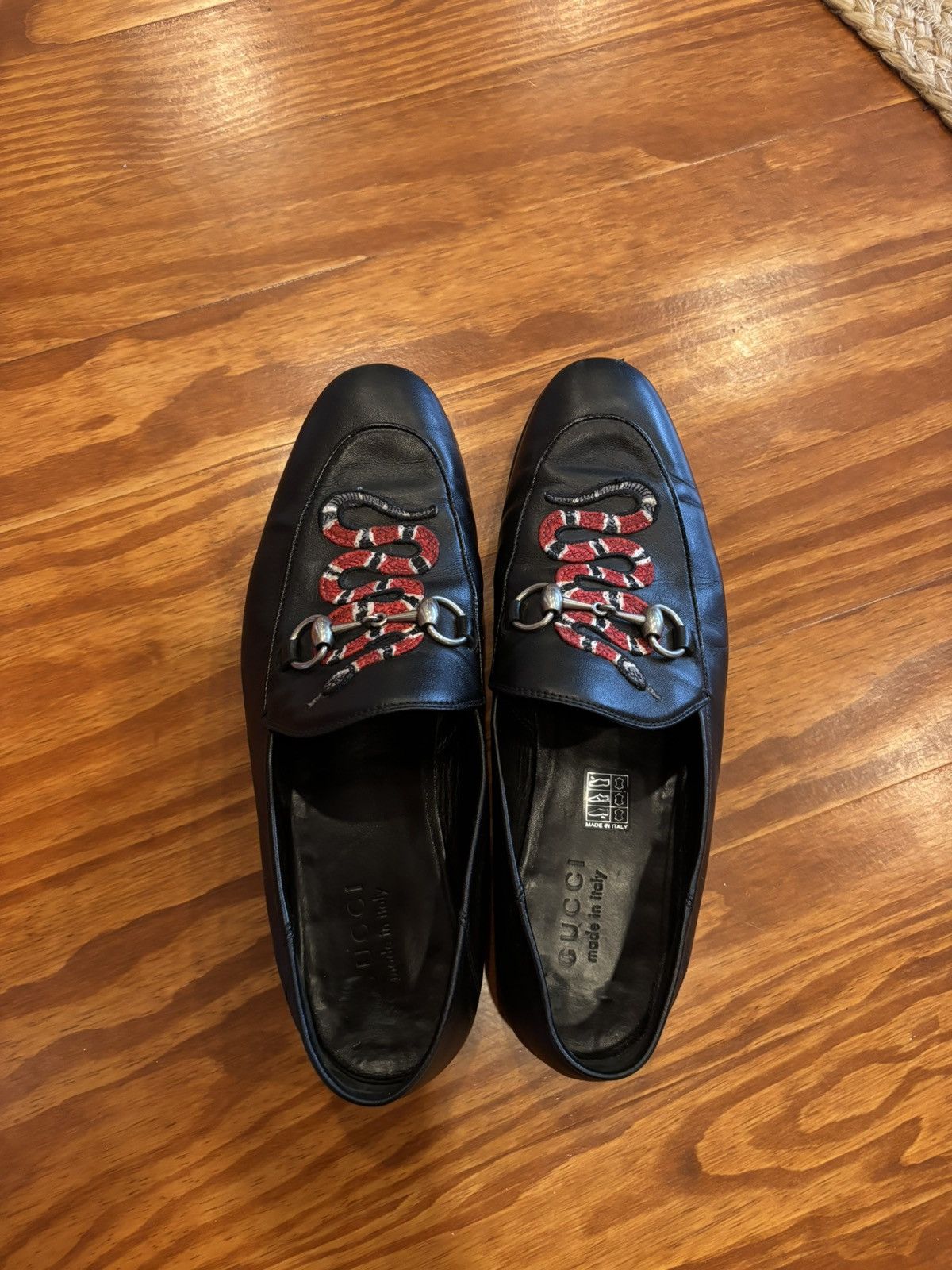Gucci Black Snake Patch Loafers Size US 9.5 / EU 42-43 - 4 Thumbnail