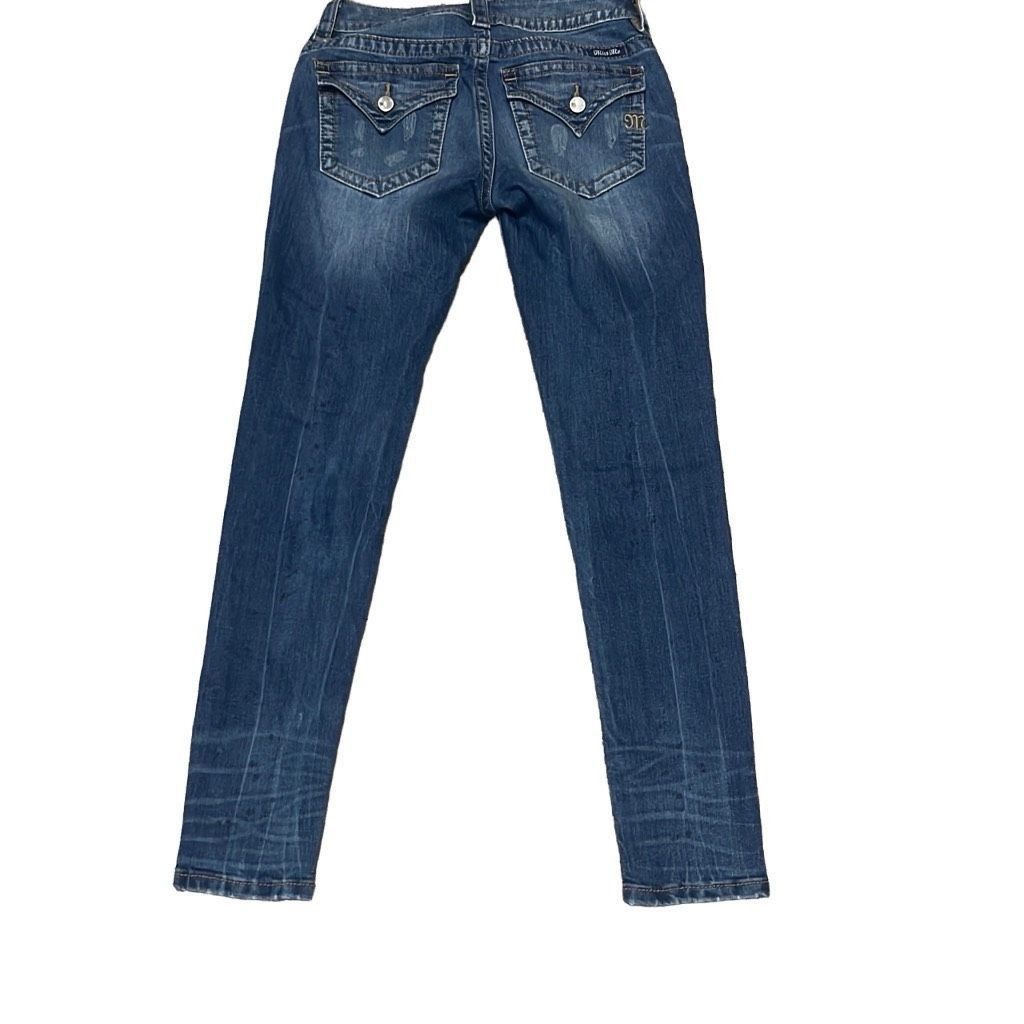 Other Miss Me Womens Size 26 Skinny Mid Rise Denim Jeans Blue Pock Size 27" / US 4 / IT 40 - 2 Thumbnail
