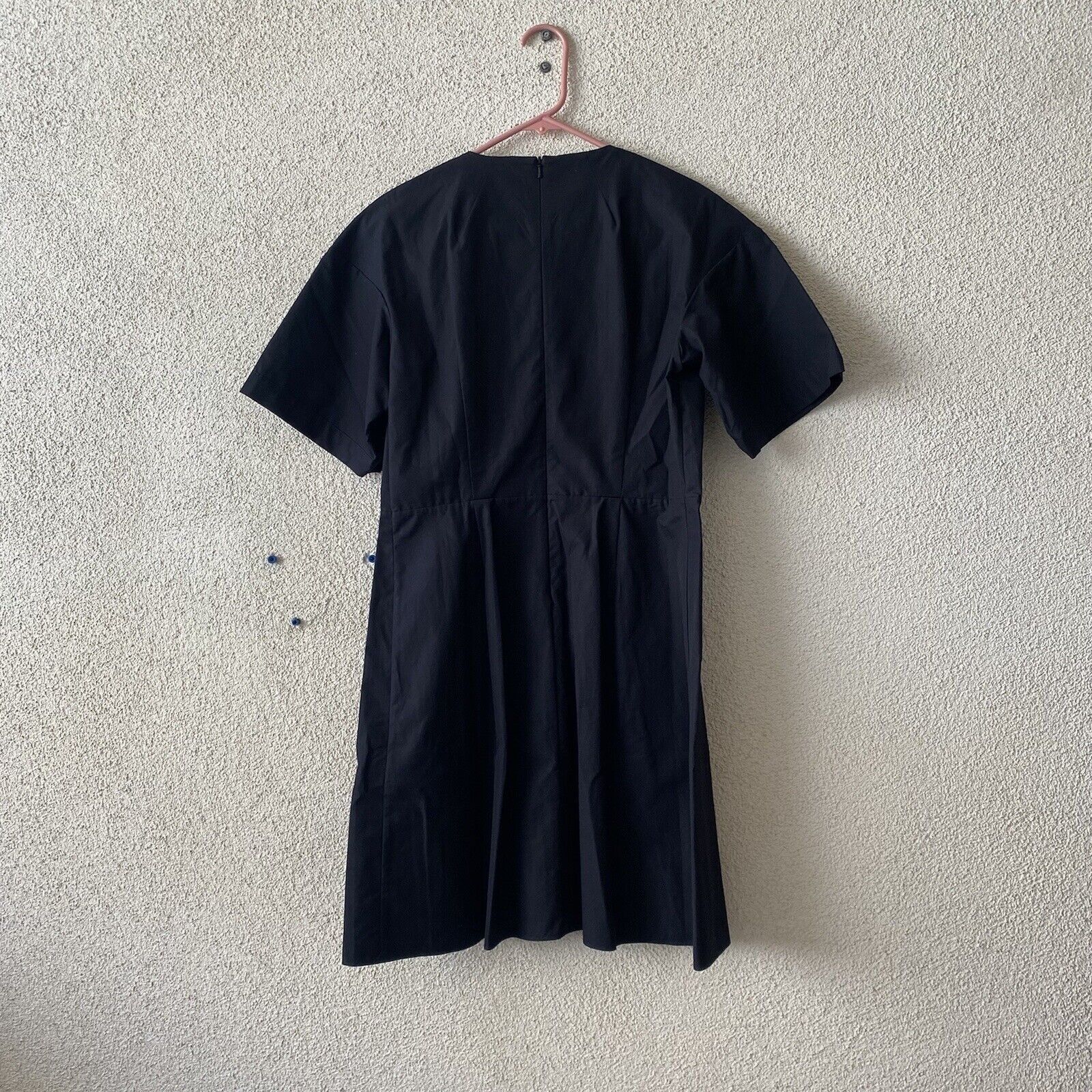 Victoria Beckham Victoria Beckham Womens Dress Black Front Pleated Short Slee Size XL / US 12-14 / IT 48-50 - 12 Thumbnail