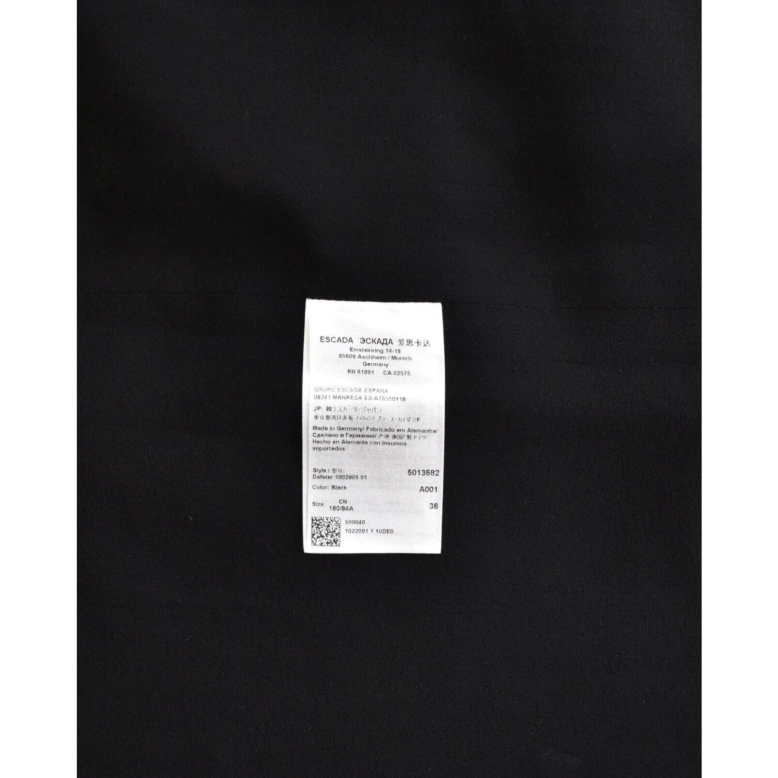 Escada ESCADA Black Mesh Top Sleeves Ostrich Feather Dress 36 $2500 Size XS / US 0-2 / IT 36-38 - 5 Thumbnail