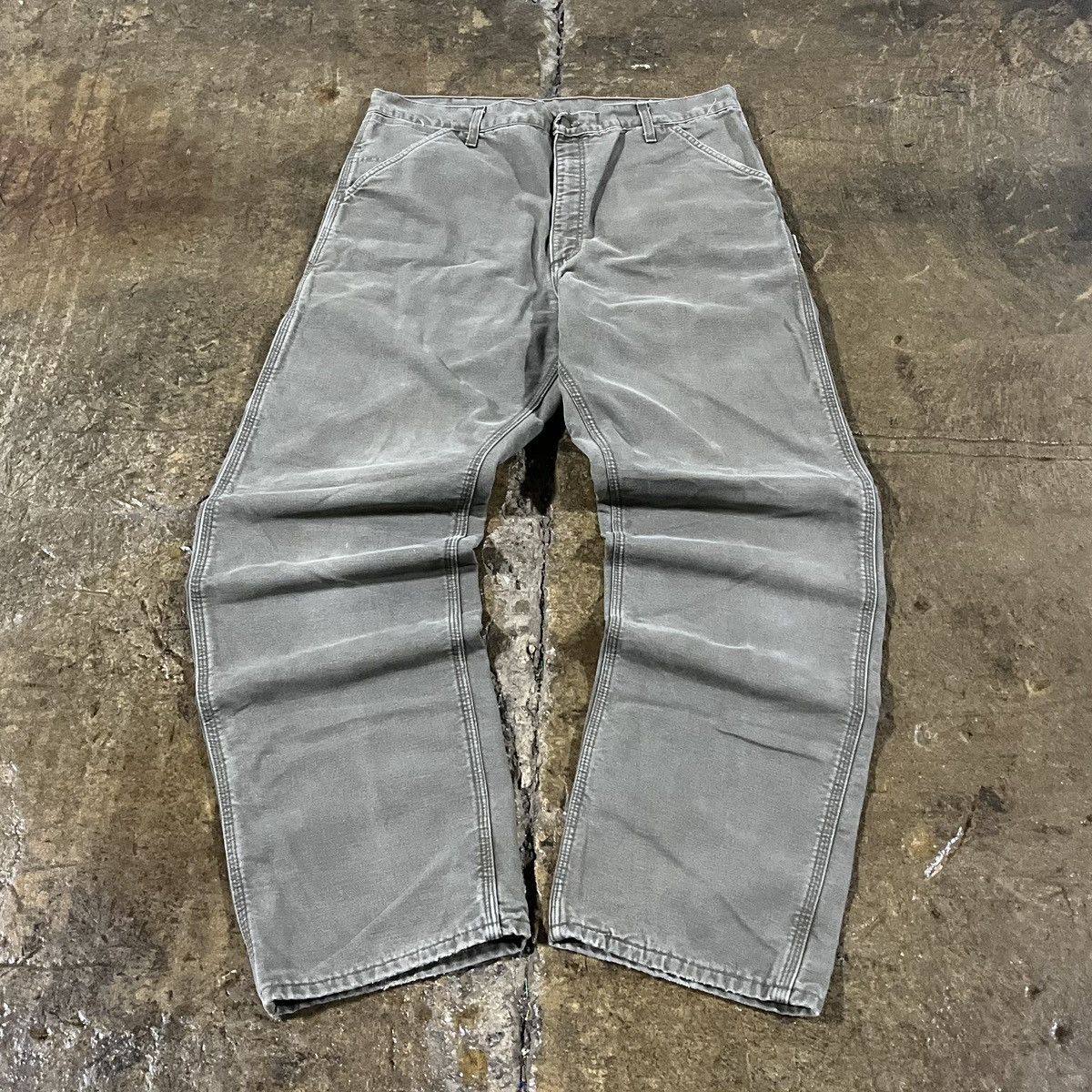 Carhartt × Vintage Vintage Carhartt Flannel Lined Workwear Carpenter Pants Size US 38 / EU 54 - 2 Thumbnail