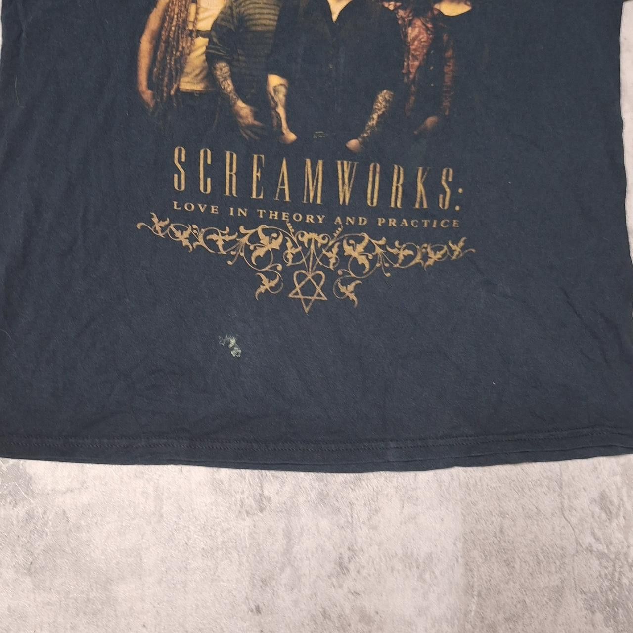 Gildan Black HIM Screamworks band tee #gothrock #bandtee Size US L / EU 52-54 / 3 - 4 Thumbnail