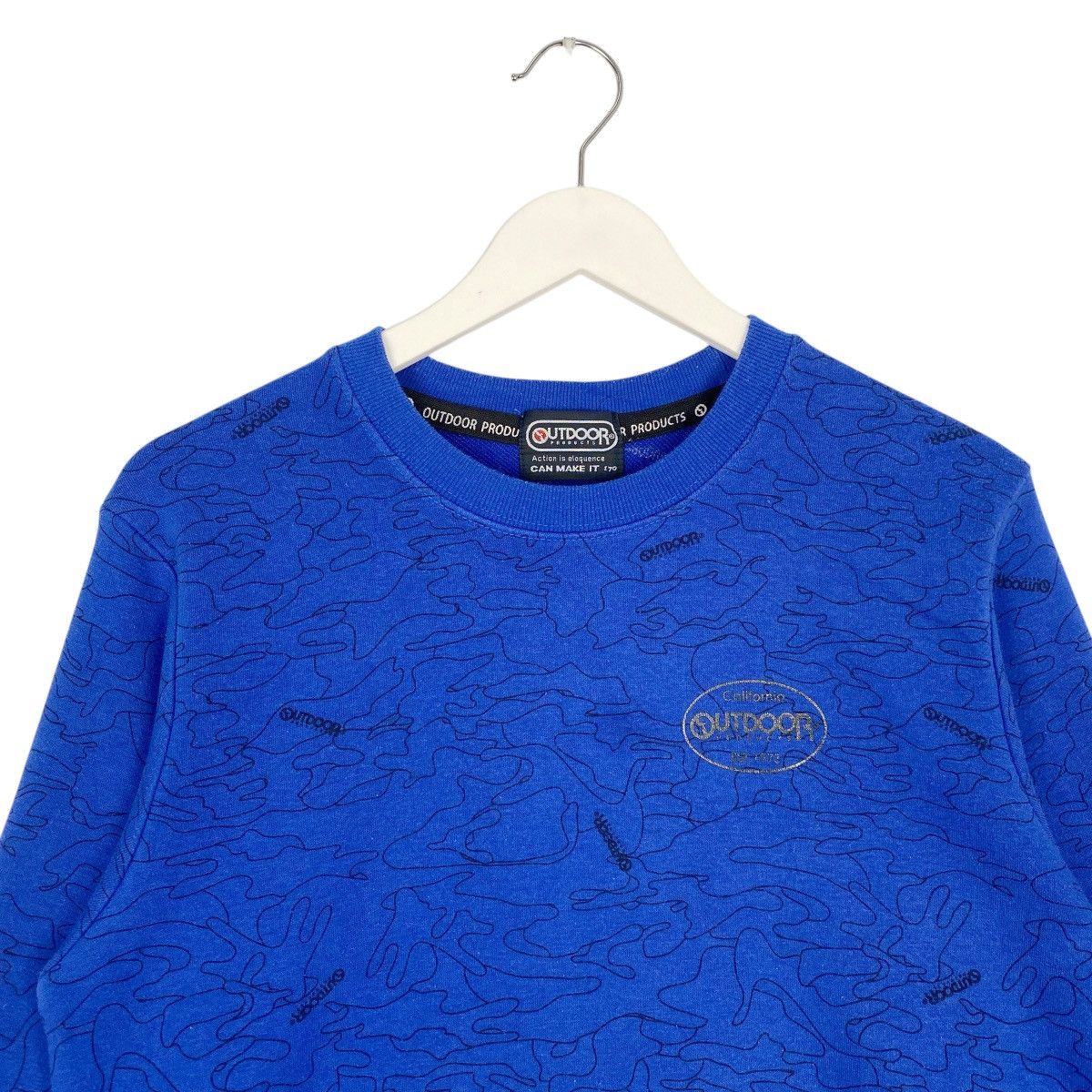 Vintage Vintage Outdoor Camouflage Sweatshirt Crewneck All Over Blue Size US M / EU 48-50 / 2 - 4 Thumbnail