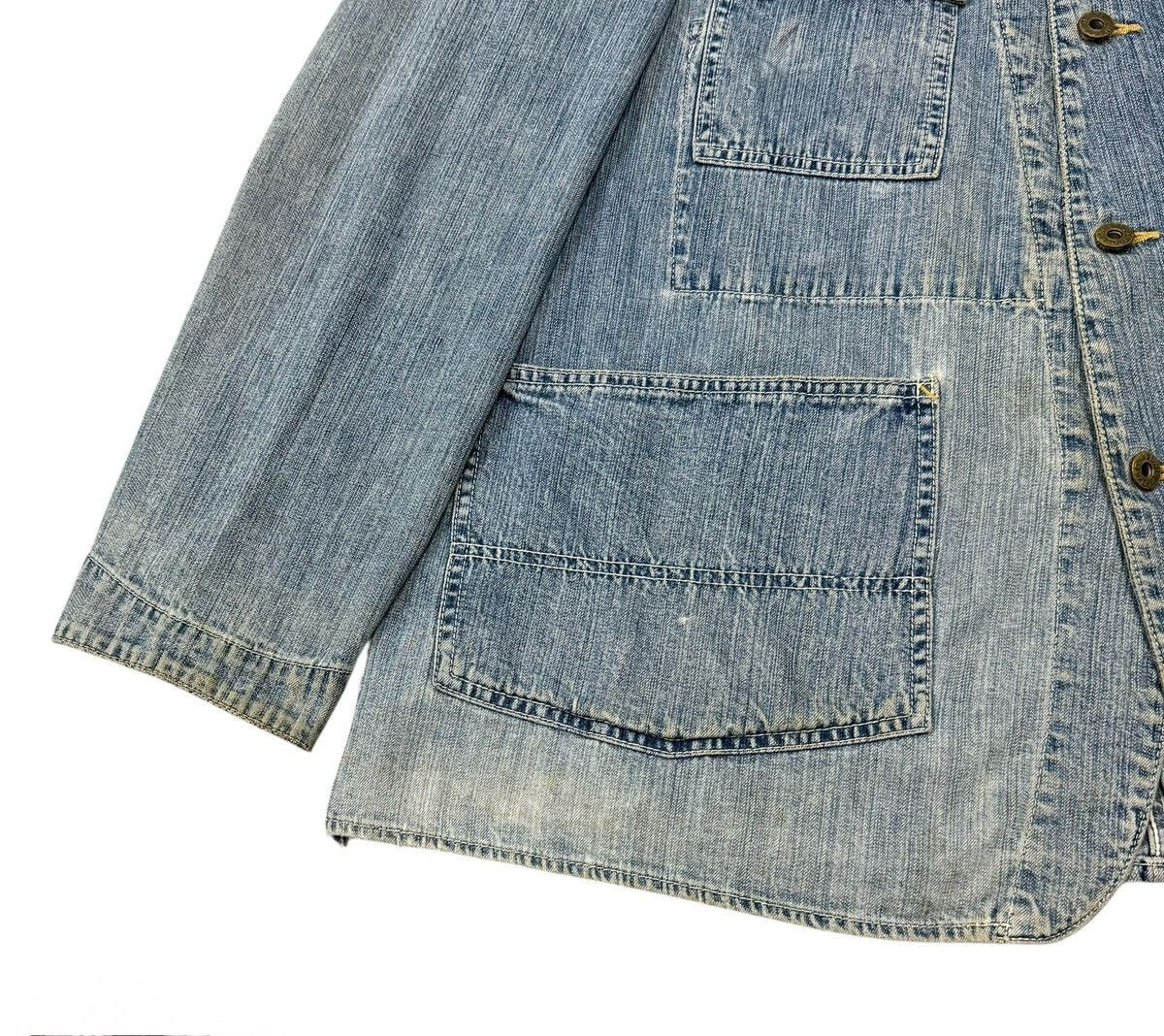 Edwin Vintage Edwin Chore Worker Distressed Denim Jacket Size US M / EU 48-50 / 2 - 4 Thumbnail