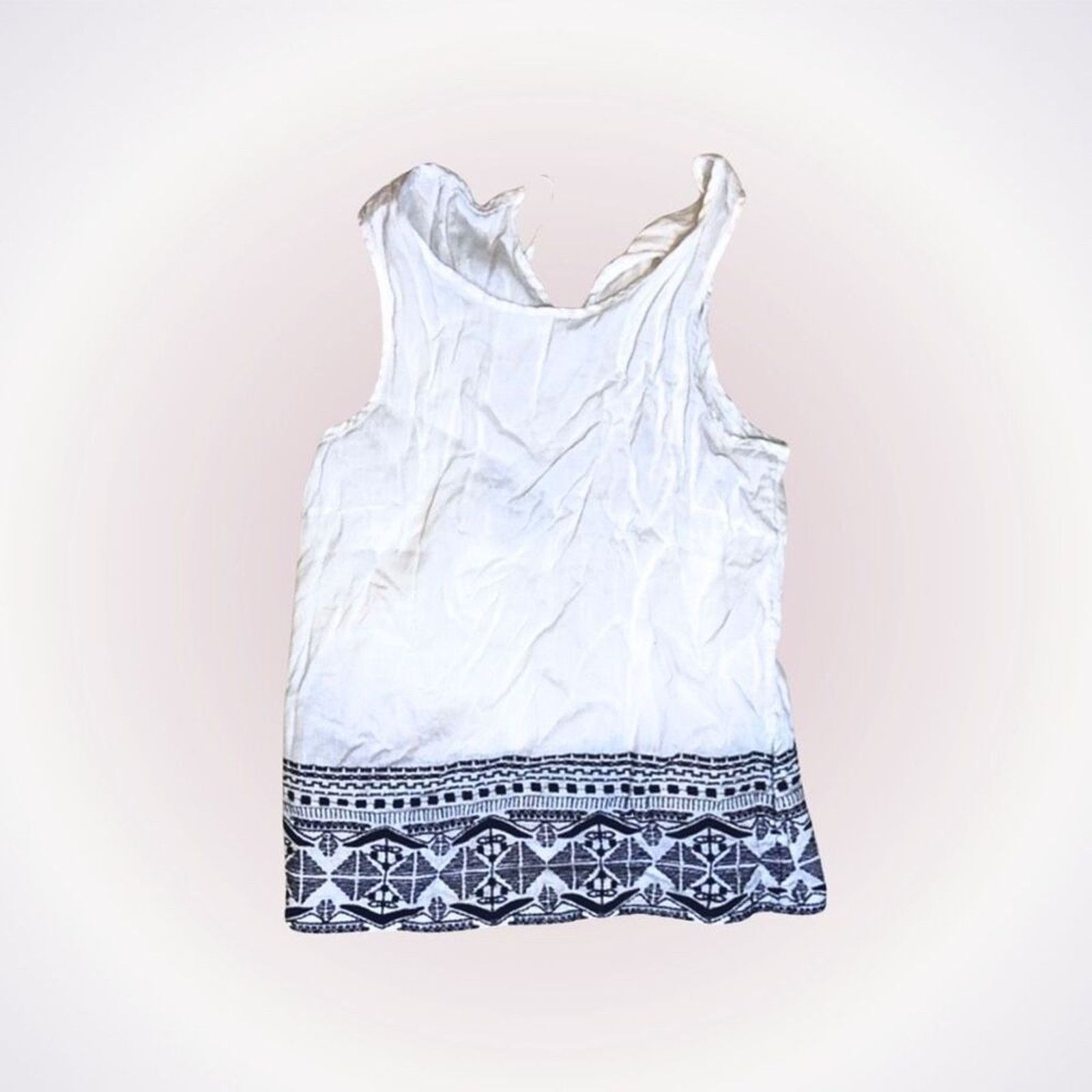 Other Artisan NY Embroidered White Linen Tank Top | Sz S Size S / US 4 / IT 40 - 1 Thumbnail