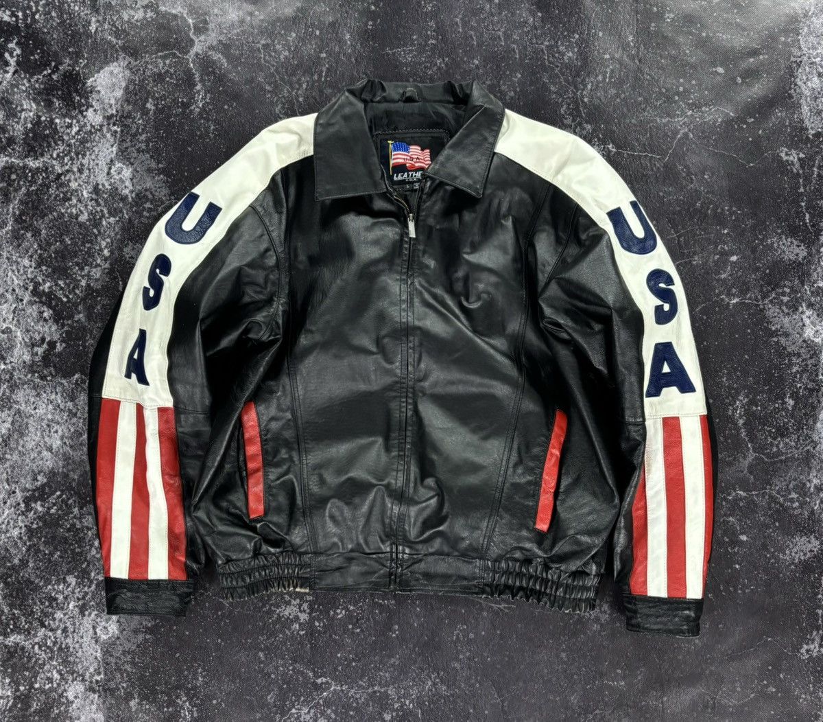Vintage Vintage Leather USA Bomber jacket Size US L / EU 52-54 / 3 - 5 Thumbnail