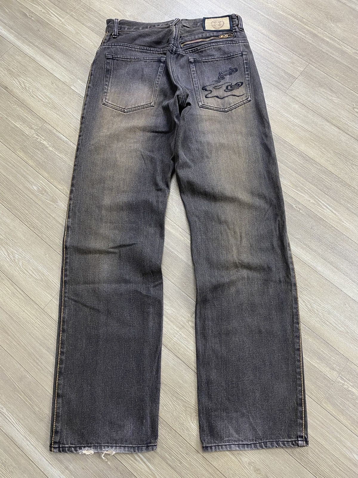 PPFM Vintage PPFM Sukajan Koi Fish Embroidery Samurai Style Jeans Size US 28 / EU 44 - 23 Thumbnail