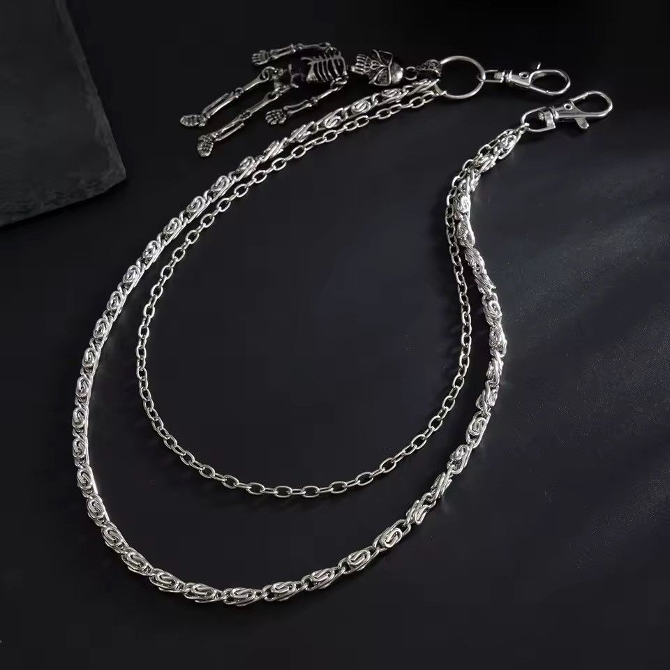 Other Skull Gothic Punk Skeleton Key Chain Pants Chain Size ONE SIZE - 4 Thumbnail
