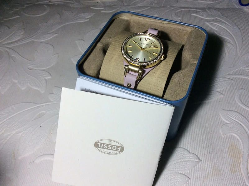 Fossil Fossil ladies silver dial leather strap watch Size ONE SIZE - 2 Thumbnail