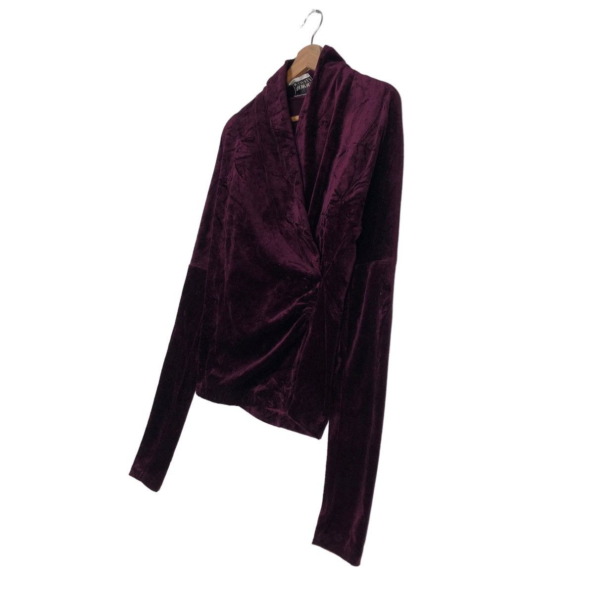 Vintage 🔥Velvet Long Sleeve Turtle Neck Norma Kamali Size M / US 6-8 / IT 42-44 - 2 Thumbnail