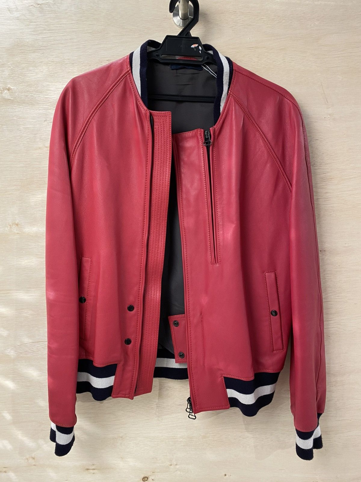 Lanvin LANVIN Pink Leather Bomber Size 48 Size US M / EU 48-50 / 2 - 9 Thumbnail