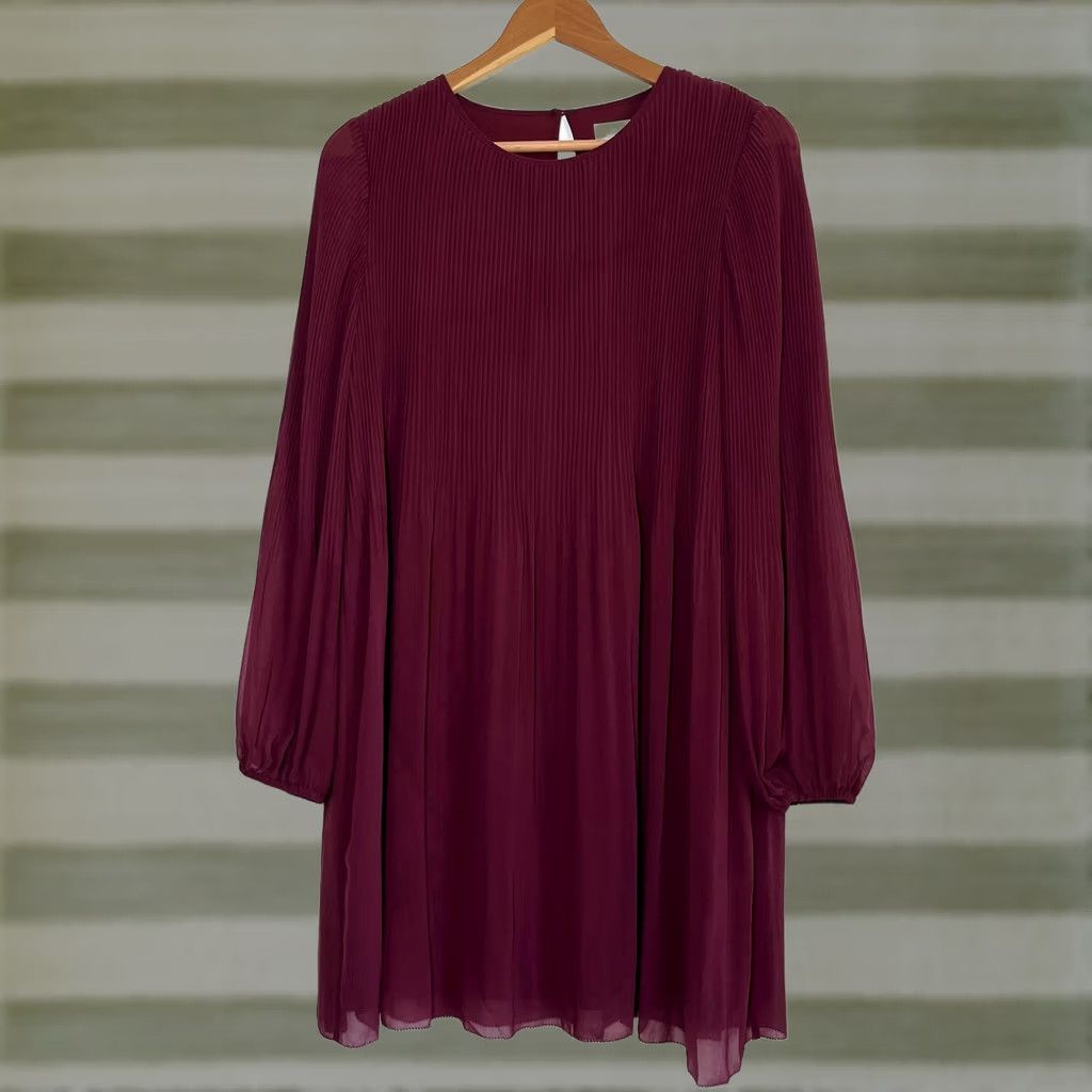 Vintage VINTAGE Wilfred Daydreamer Mini Dress Women's Burgundy M Size M / US 6-8 / IT 42-44 - 1 Thumbnail