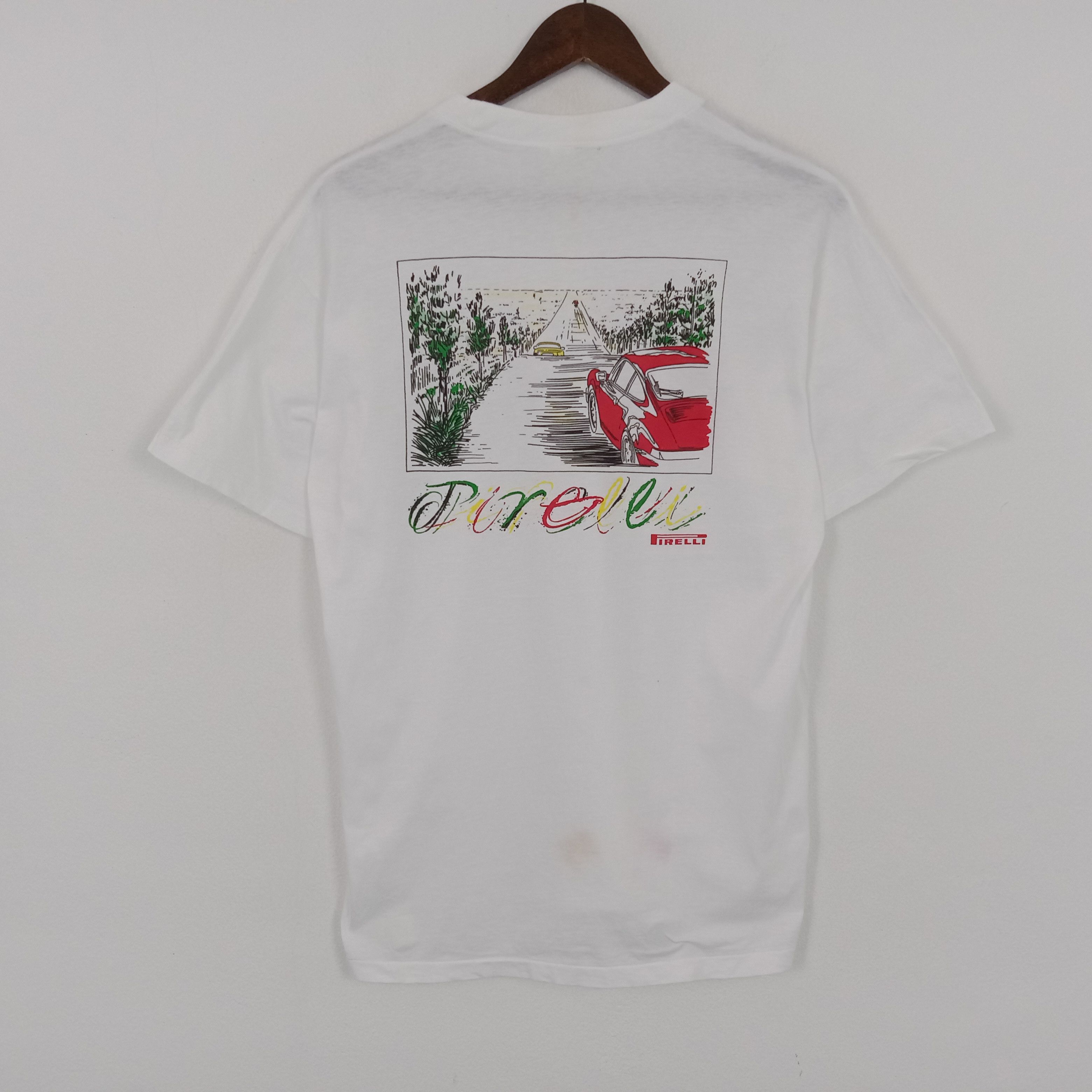 Vintage Vintage Porche Pirelli Racing Tshirt Size US M / EU 48-50 / 2 - 1 Thumbnail